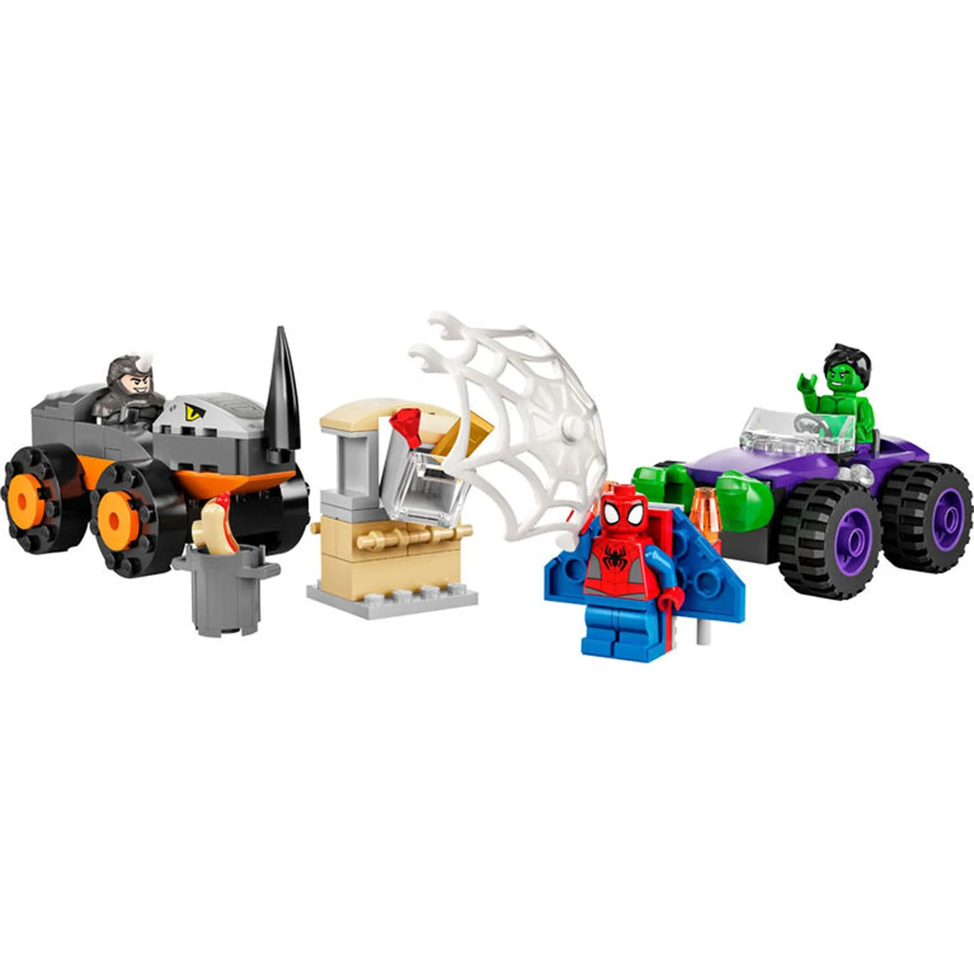 LEGO Marvel Spider-Man Hulk vs. Rhino Truck Showdown, 10782, Ages 4 , 110 Pieces