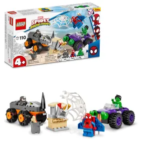 LEGO Marvel Spider-Man Hulk vs. Rhino Truck Showdown, 10782, Ages 4 , 110 Pieces