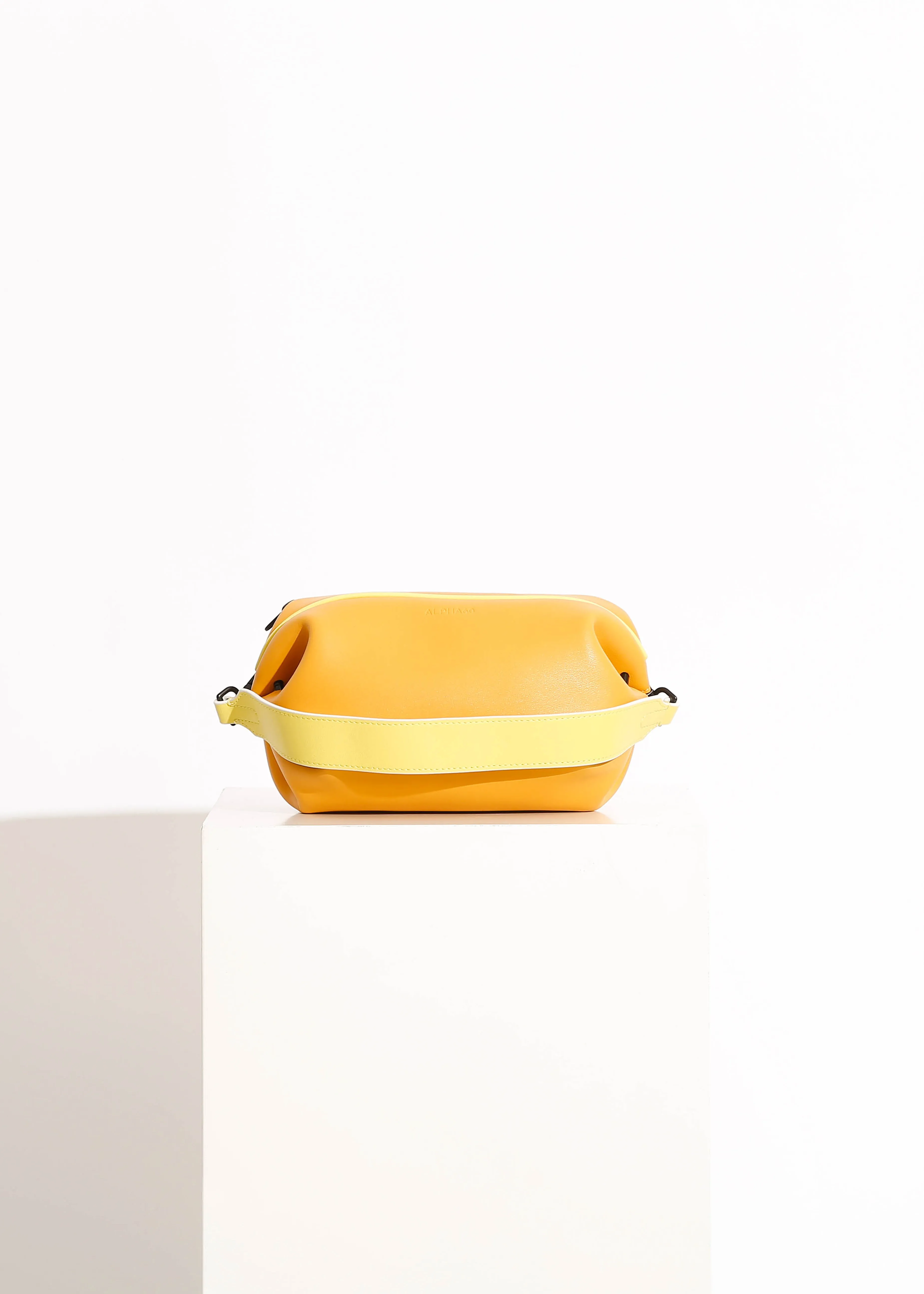 LENA BAG / TANGERINE-WHITE-BRIGHT YELLOW