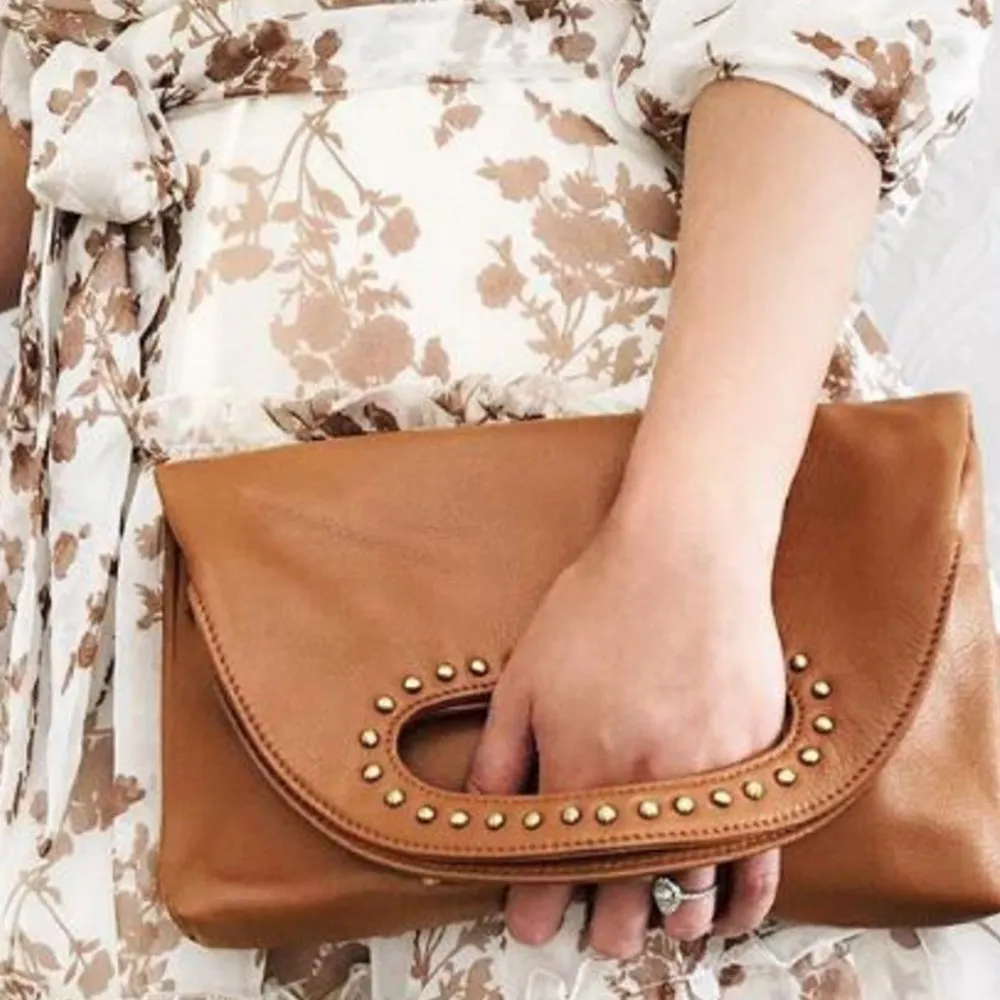 Maddie Leather Clutch