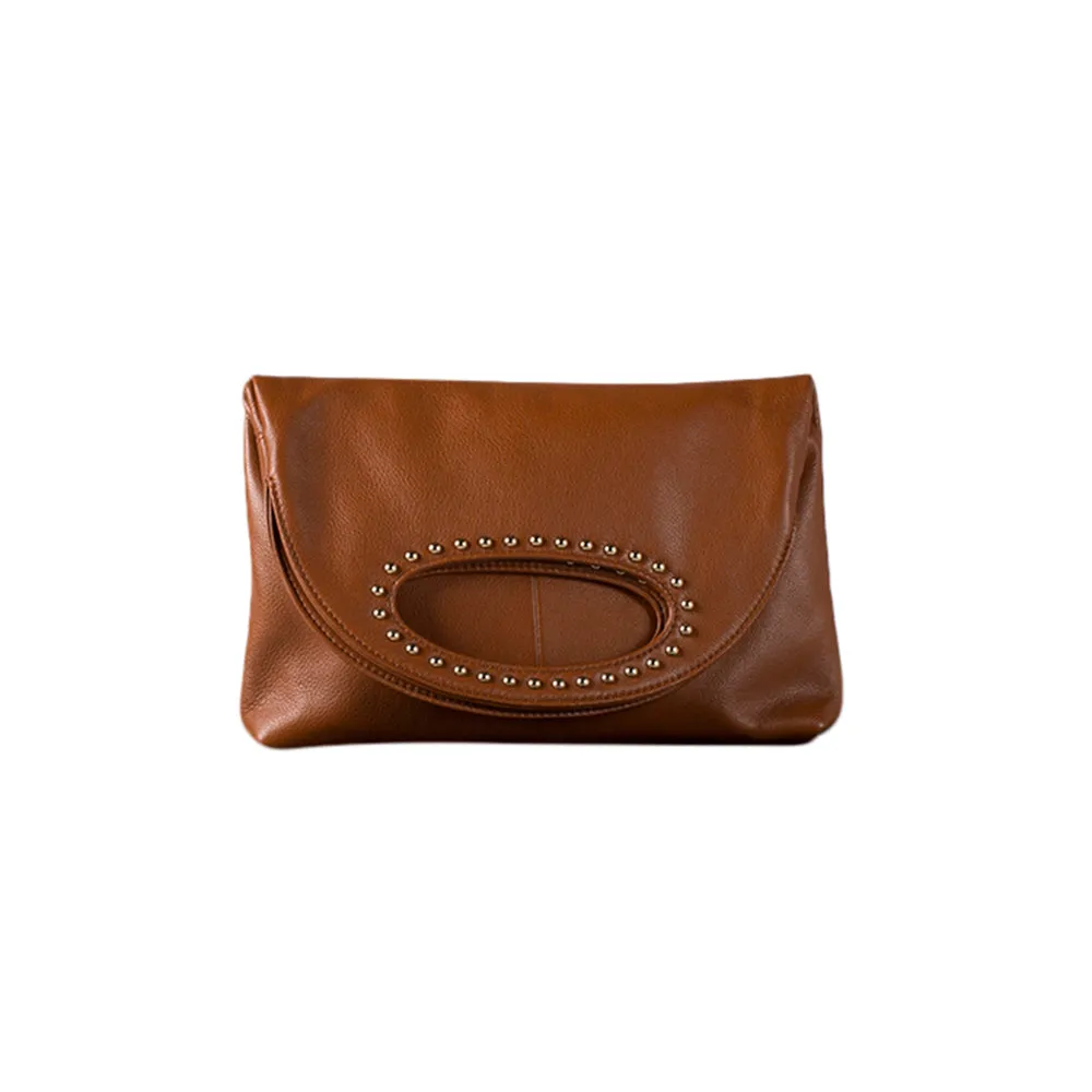 Maddie Leather Clutch