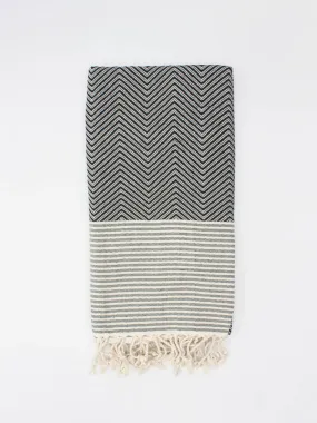 Malibu Hammam Towel, Black