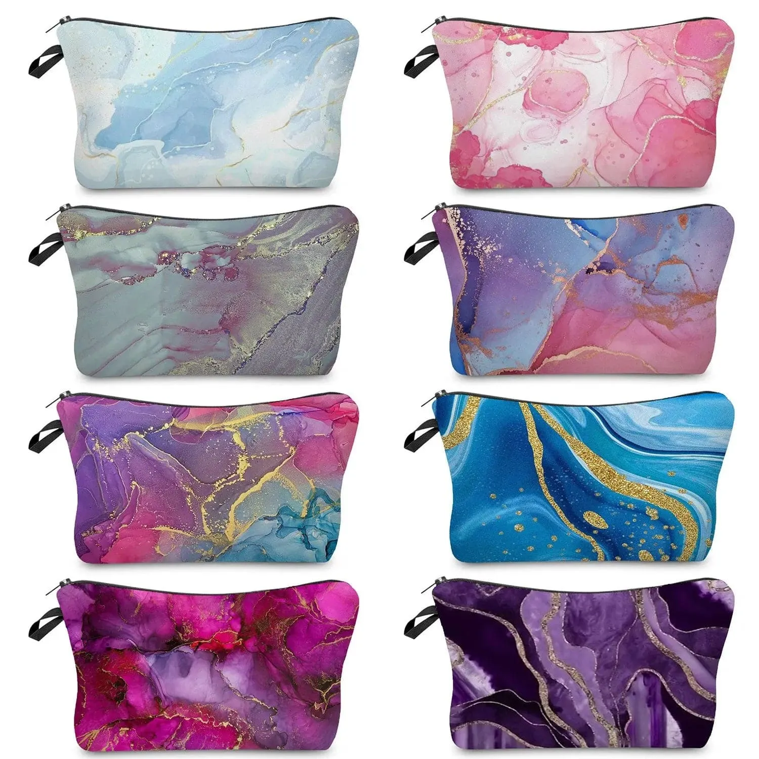 Marble Pattern Abstract Art Makeup Bag Eco-Friendly Cosmetic Organizer