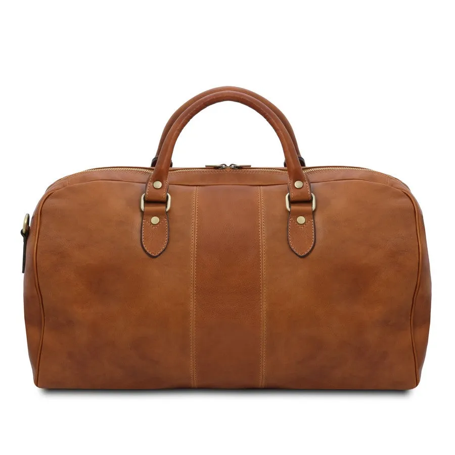 Marco Polo - Leather Duffle Bag Large And Travel Toiletry Bag