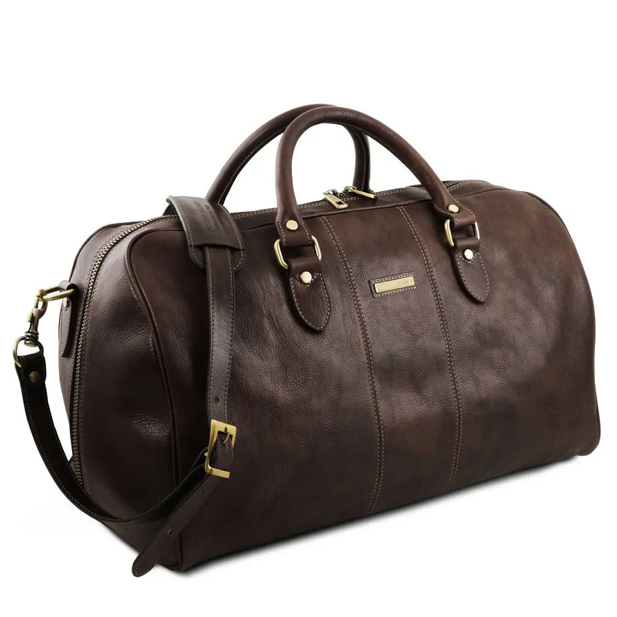 Marco Polo - Leather Duffle Bag Large And Travel Toiletry Bag