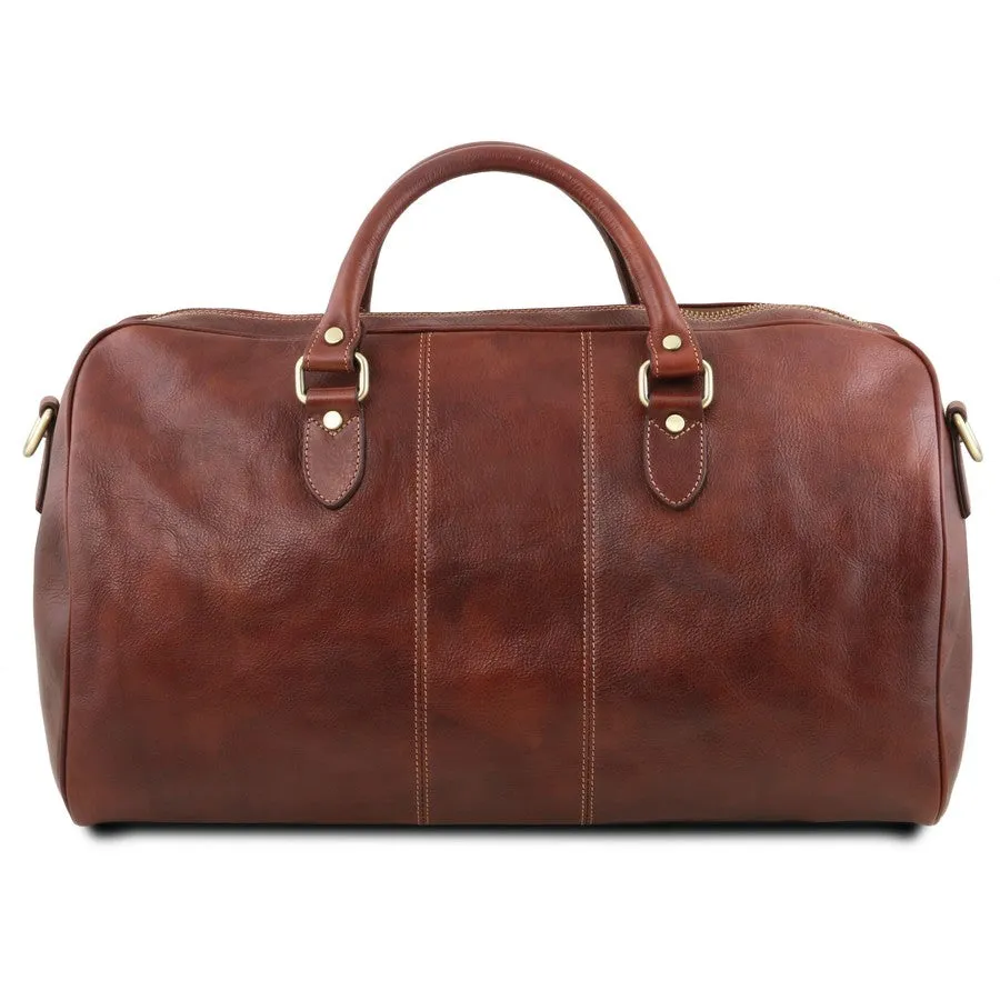 Marco Polo - Leather Duffle Bag Large And Travel Toiletry Bag