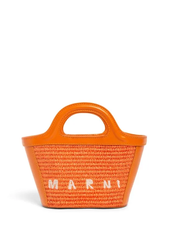 Marni Junior   Tropicalia top handle bag w/ logo 