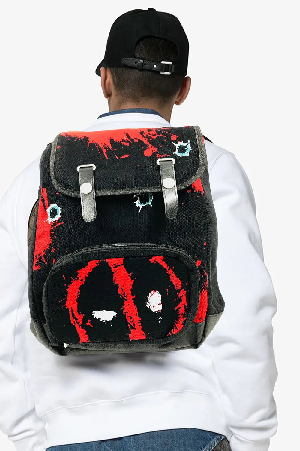 Marvel Deadpool Twelve Bullets Canvas Backpack