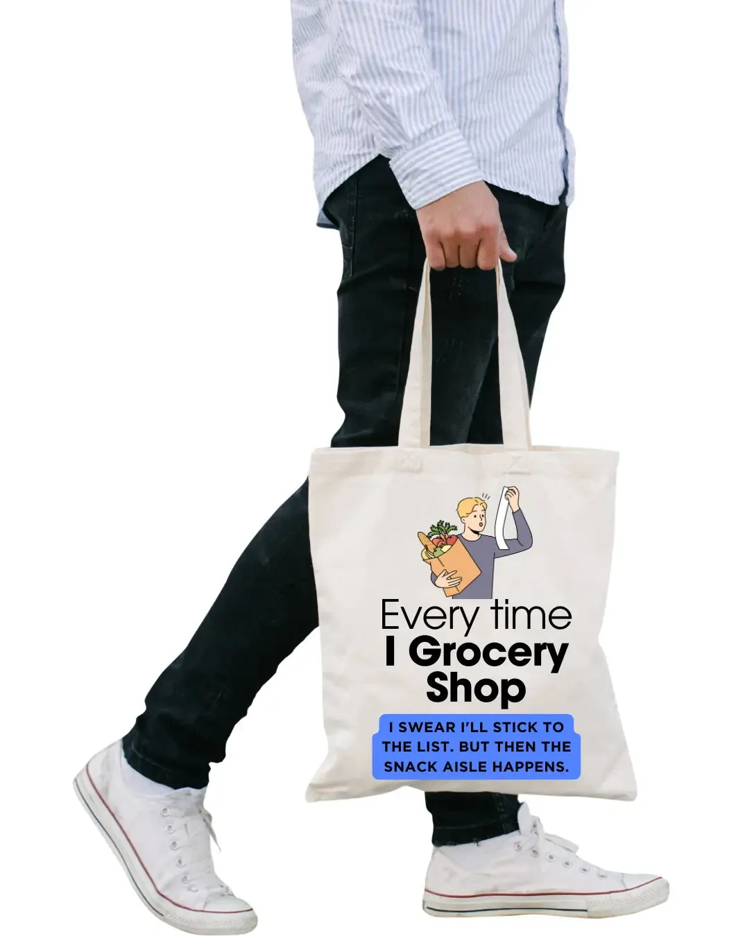 Men Shopping Daily Thaila -  Canvas Reusable Bags