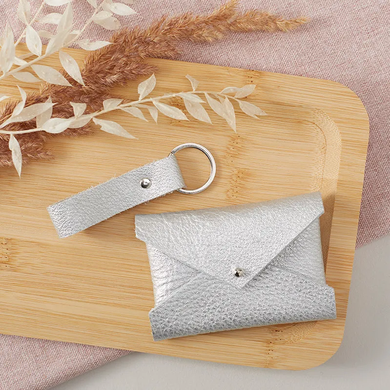 Metallic Leather Card Holder