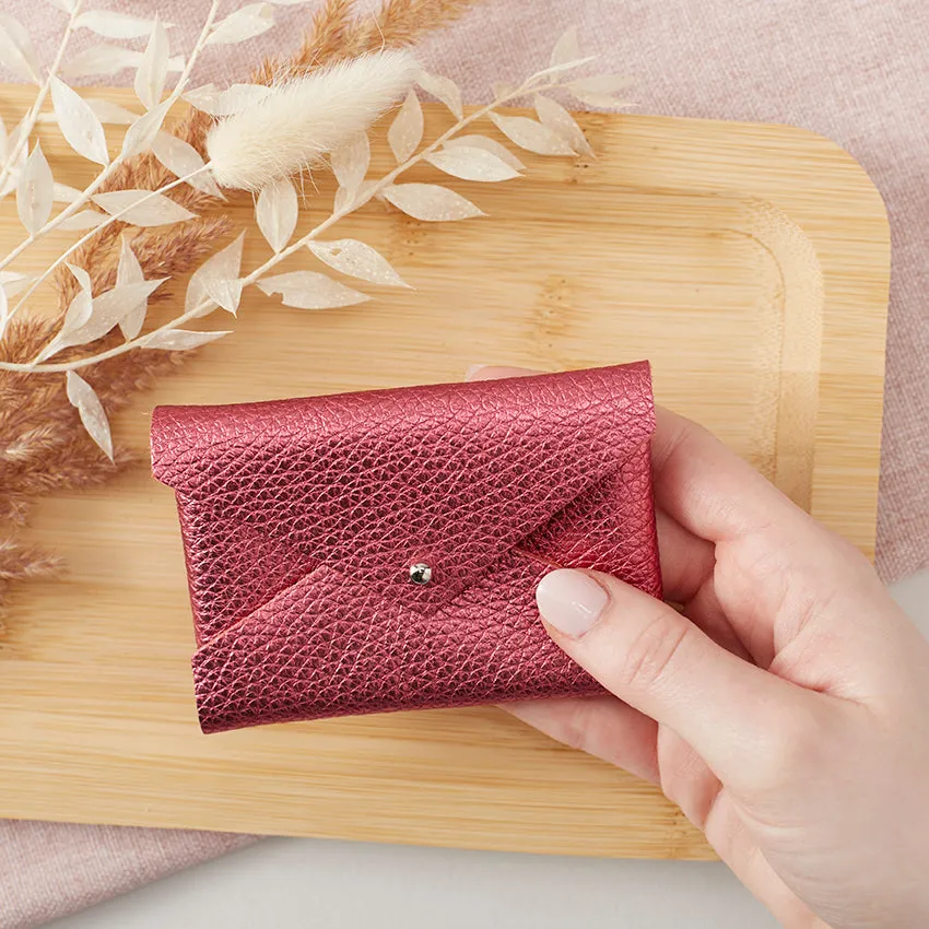 Metallic Leather Card Holder