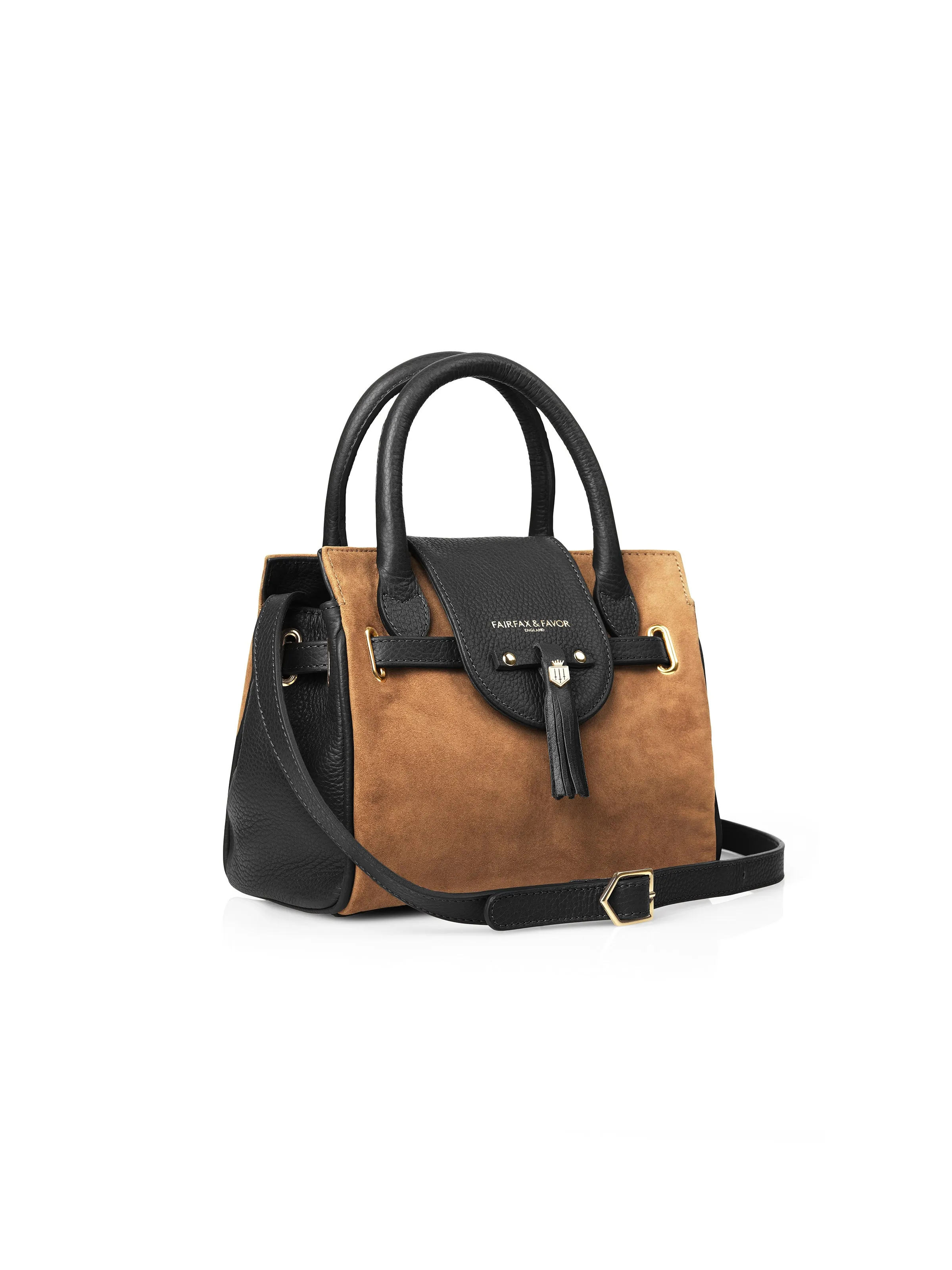 Mini Windsor Handbag - Tan & Black