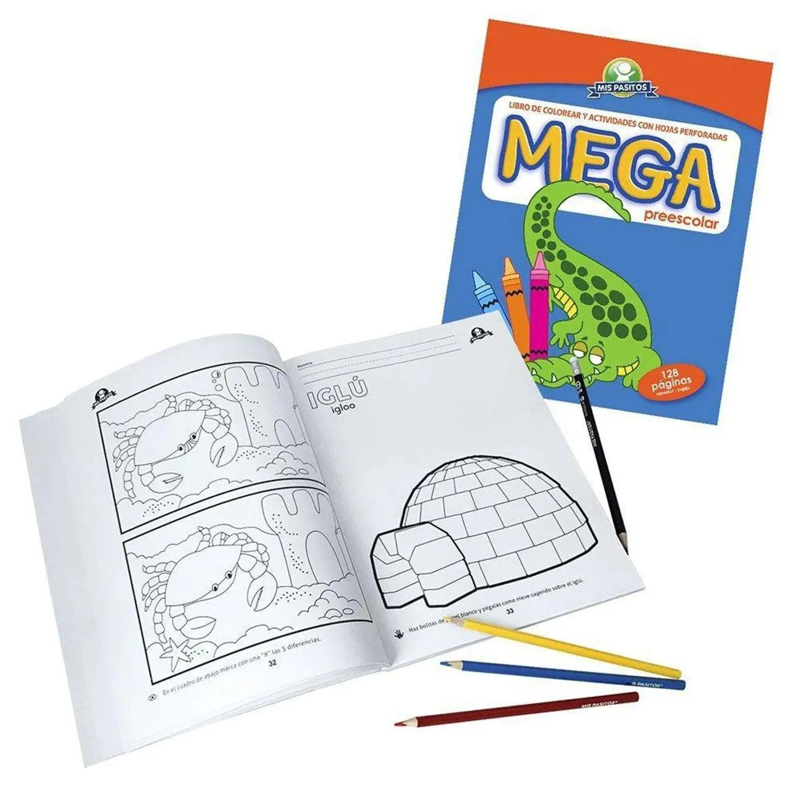 Mis Pasitos - MEGA Preschool Bilingual Coloring & Activity Book