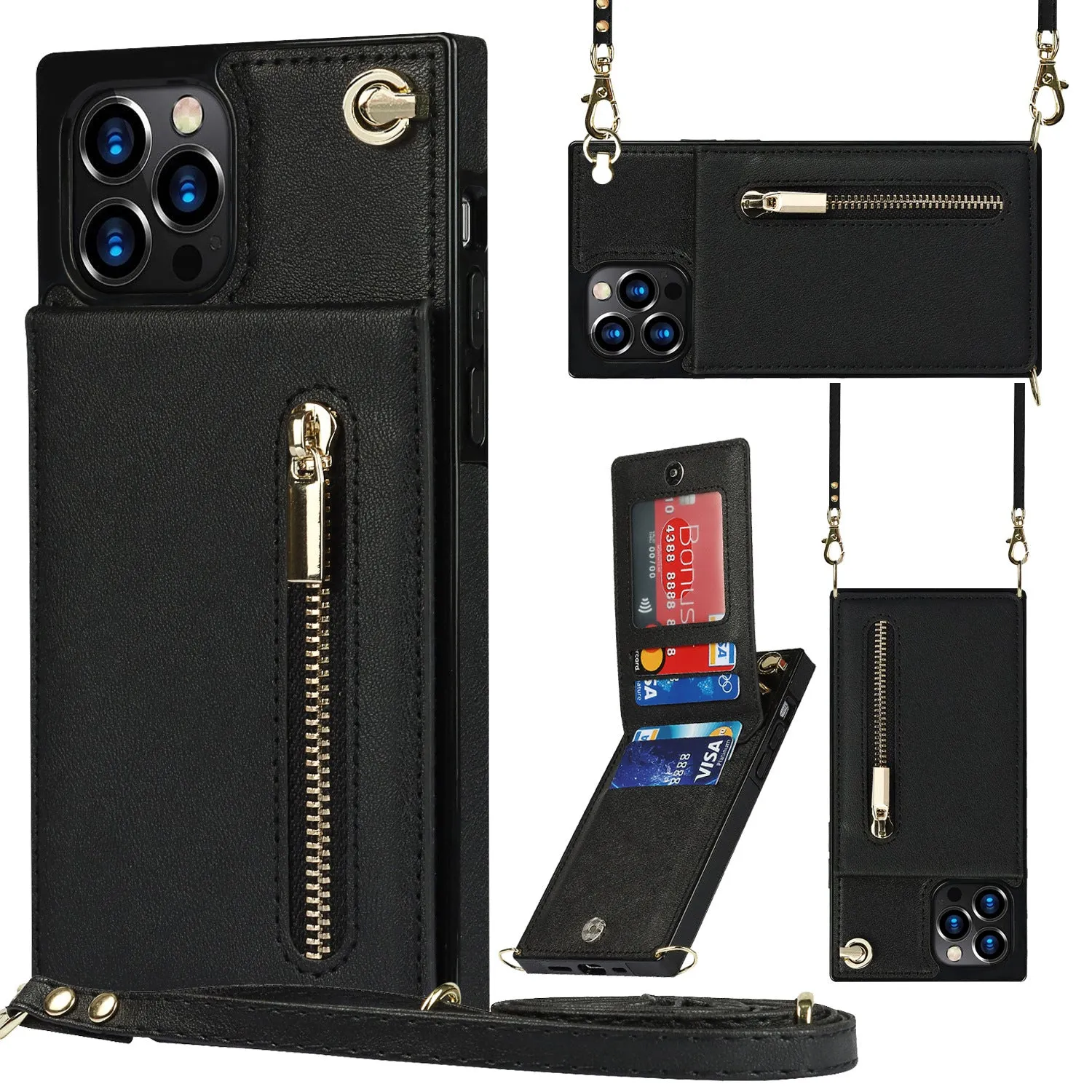 Mobile Phone Case Leather Case Messenger Protective Cover