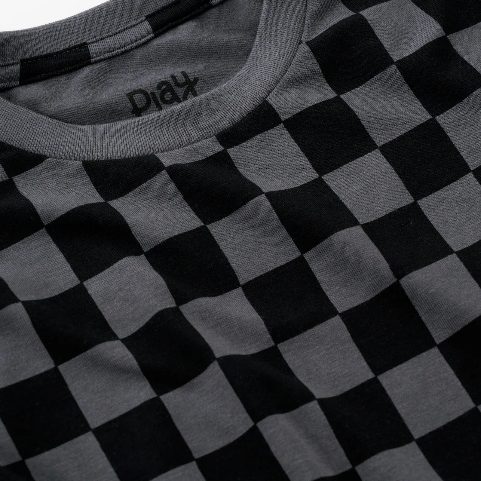 Monochrome Checks Short Sleeve Relaxed Tee