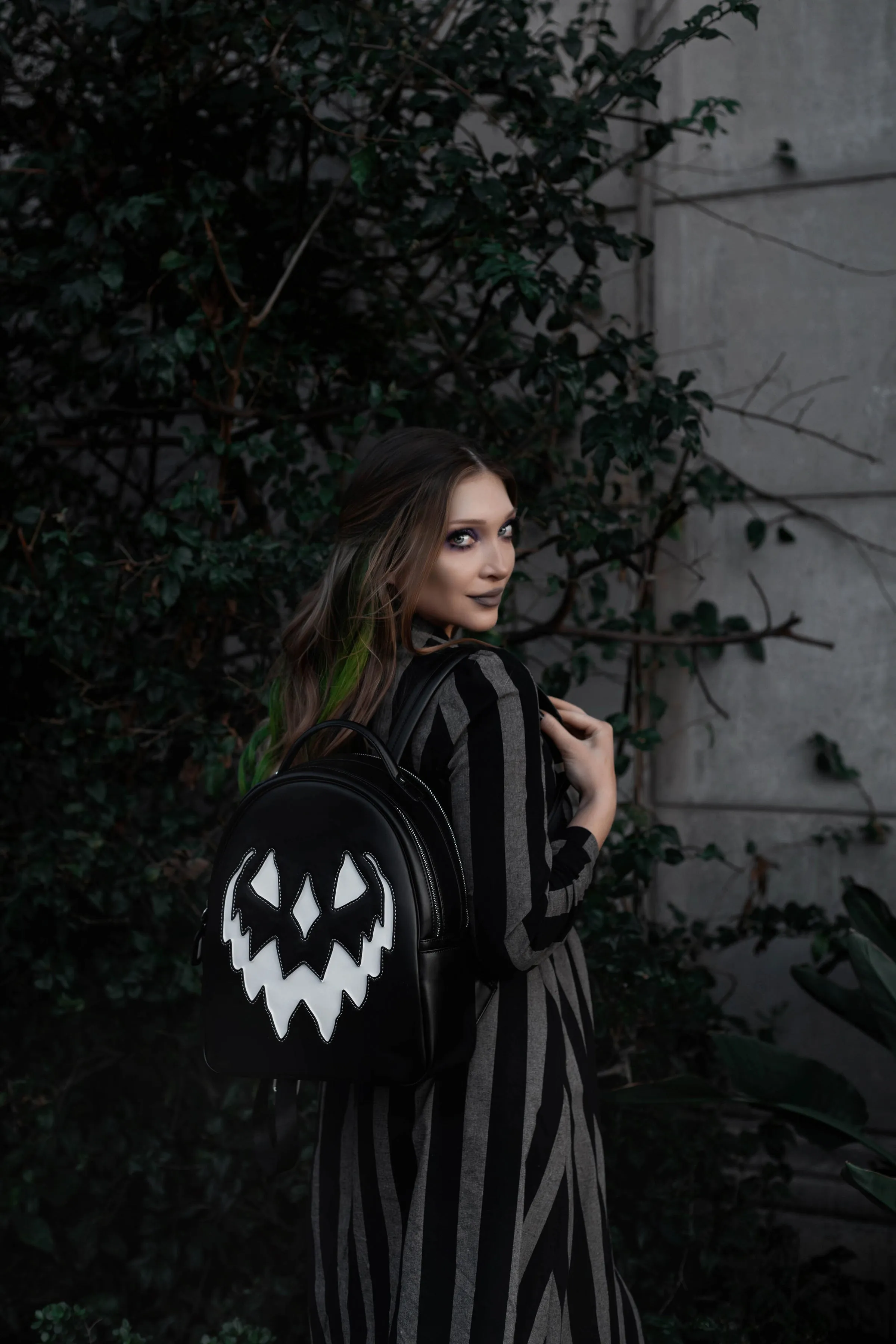 Monochrome Haunted Hallows Backpack