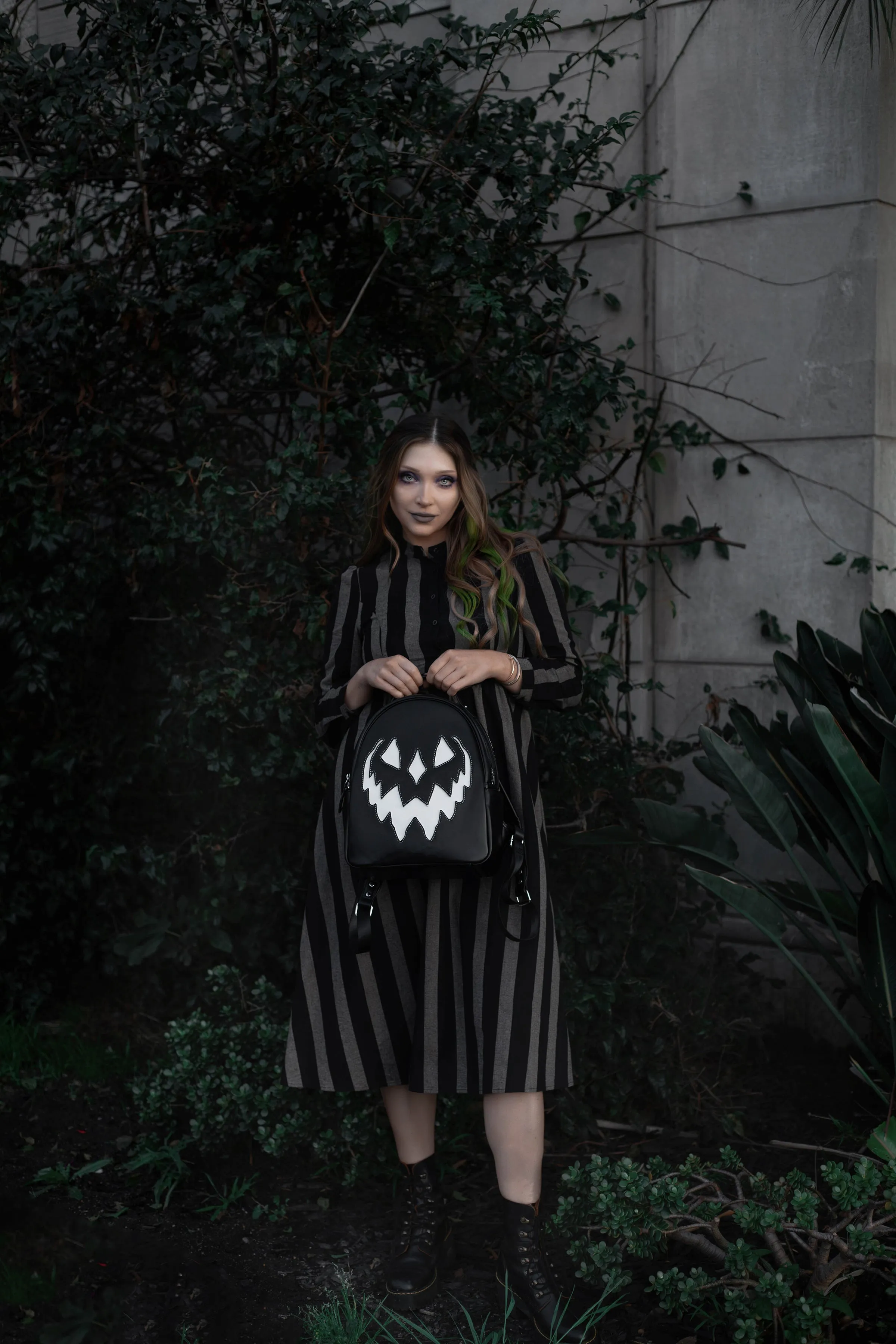 Monochrome Haunted Hallows Backpack