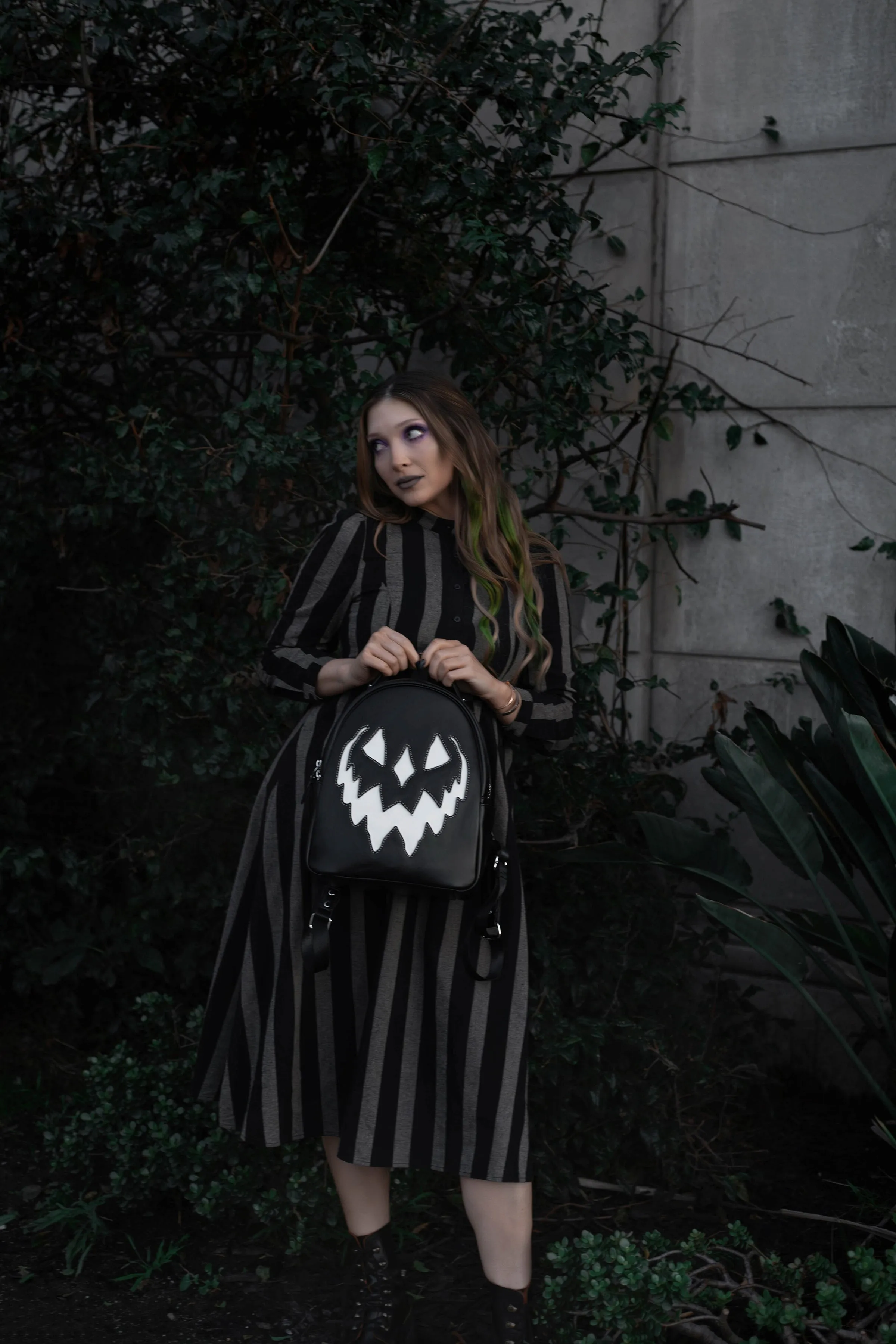 Monochrome Haunted Hallows Backpack