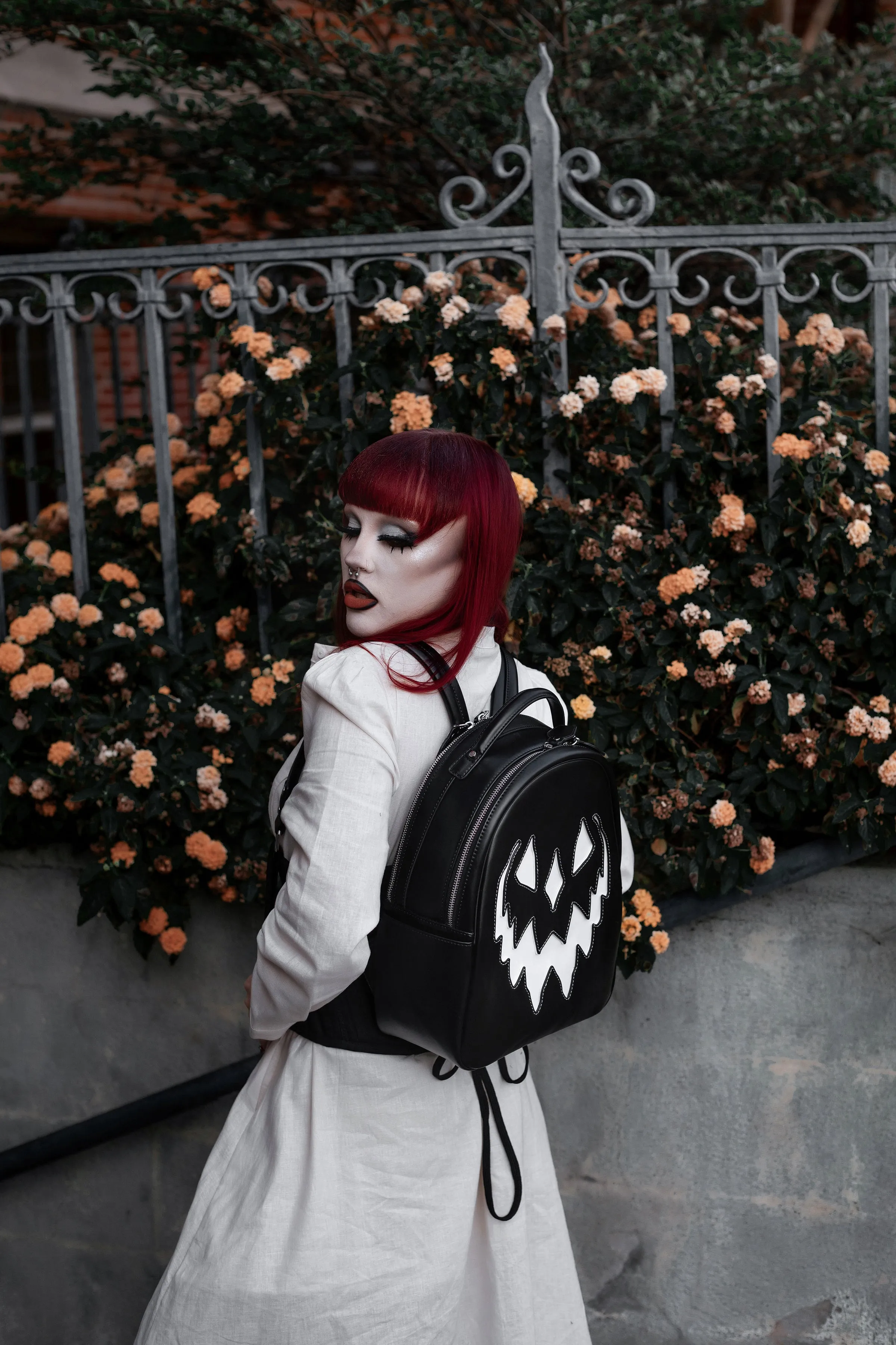 Monochrome Haunted Hallows Backpack