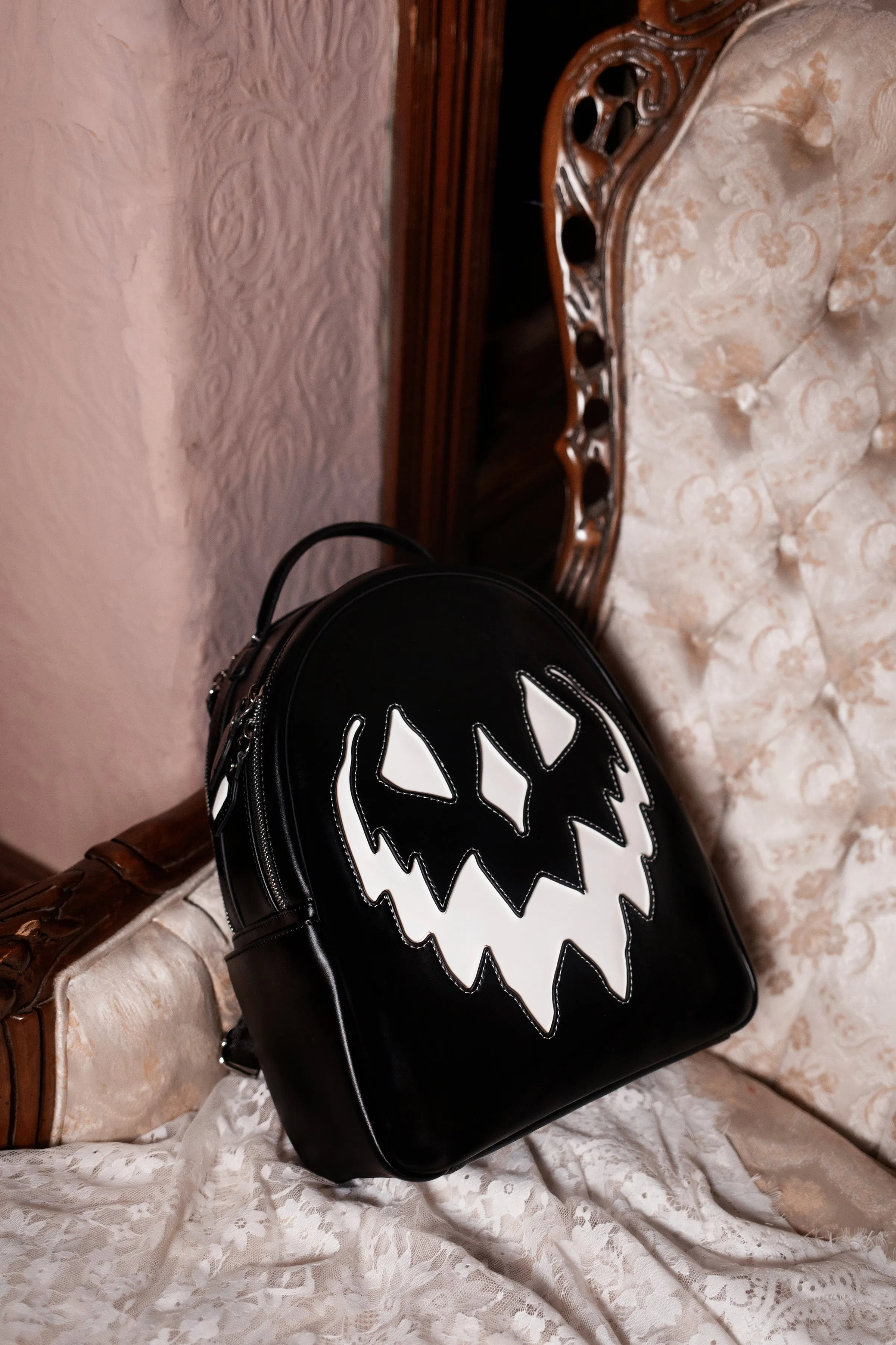 Monochrome Haunted Hallows Backpack