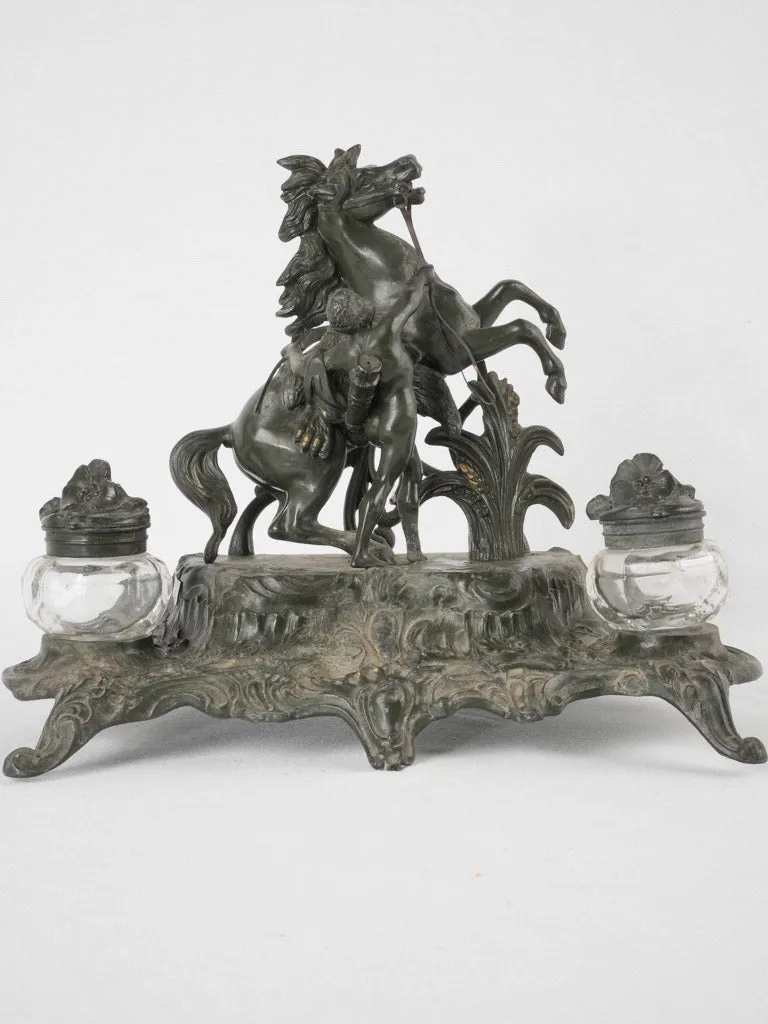 Napoleon III inkwell - 19th century - Valkyrie 9¾" x 11¾"