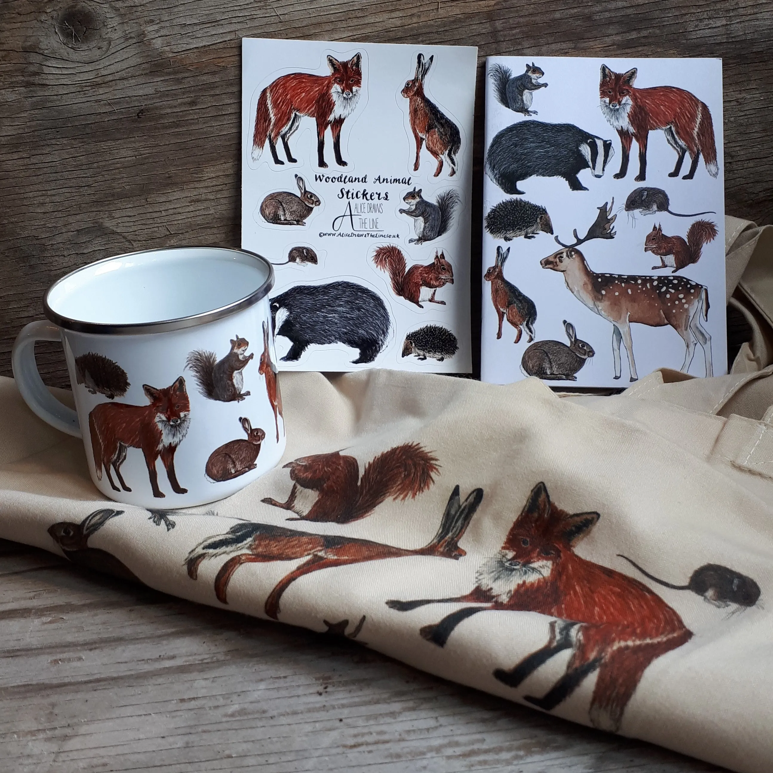 Nature lover gift set (4 items -mug, bag, notebook & stickers)