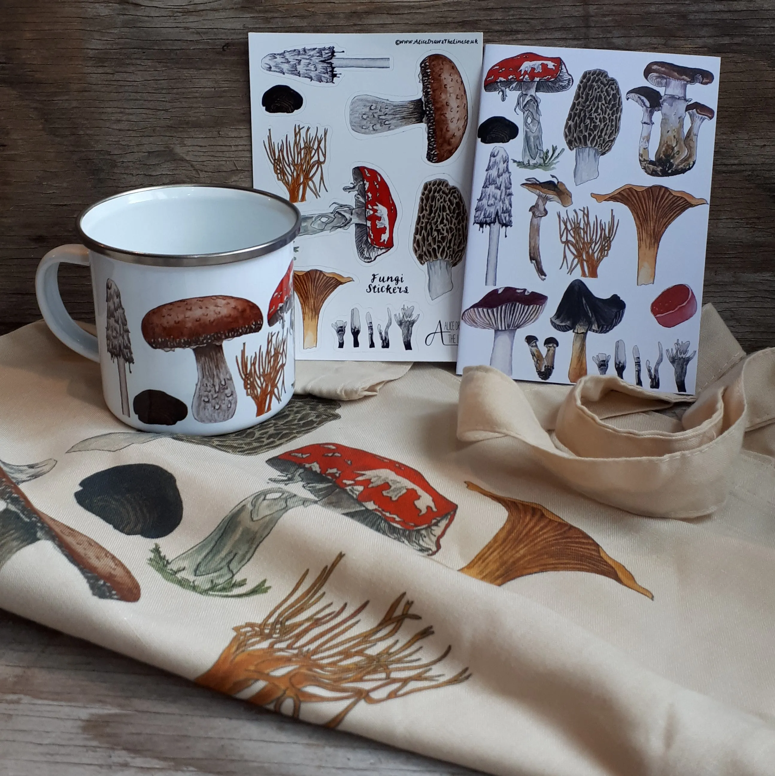 Nature lover gift set (4 items -mug, bag, notebook & stickers)