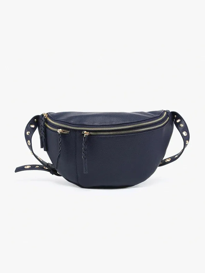 Nova Studded Sling Bag/Crossbody Bag, Navy