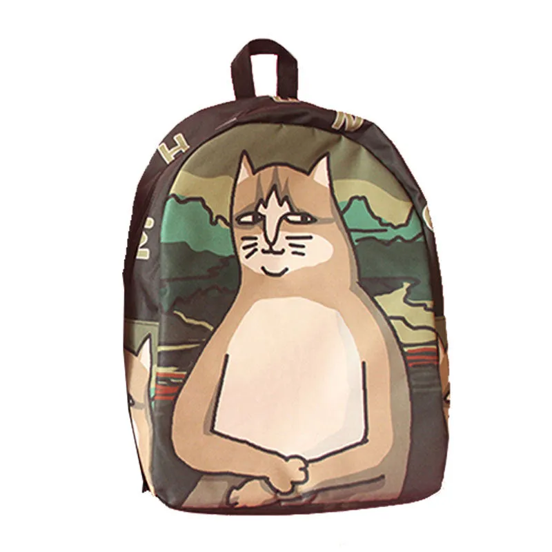 Novelty Creative Canvas Cat Backpack