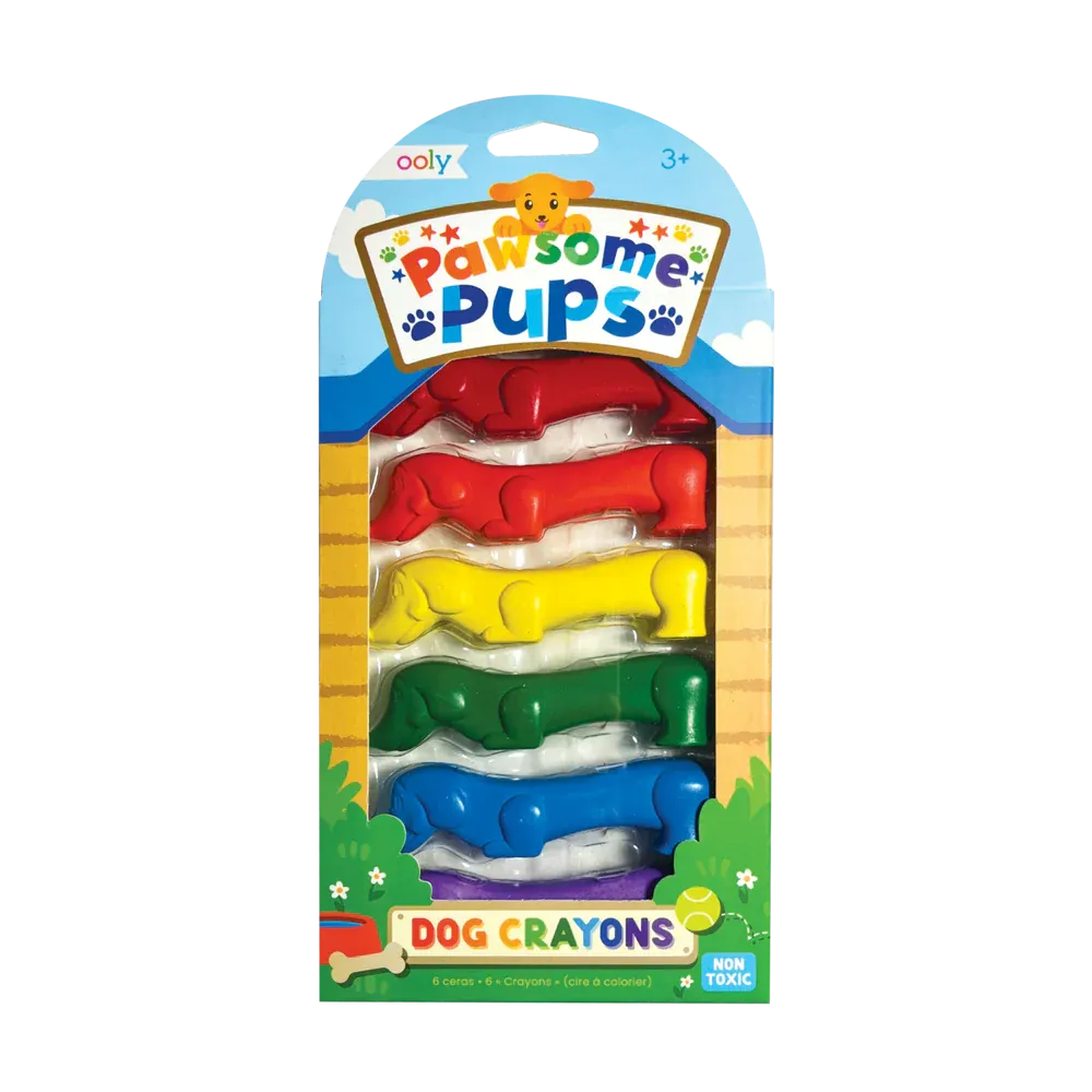 Ooly Pawsome Pups Dog Crayons - Set of 6