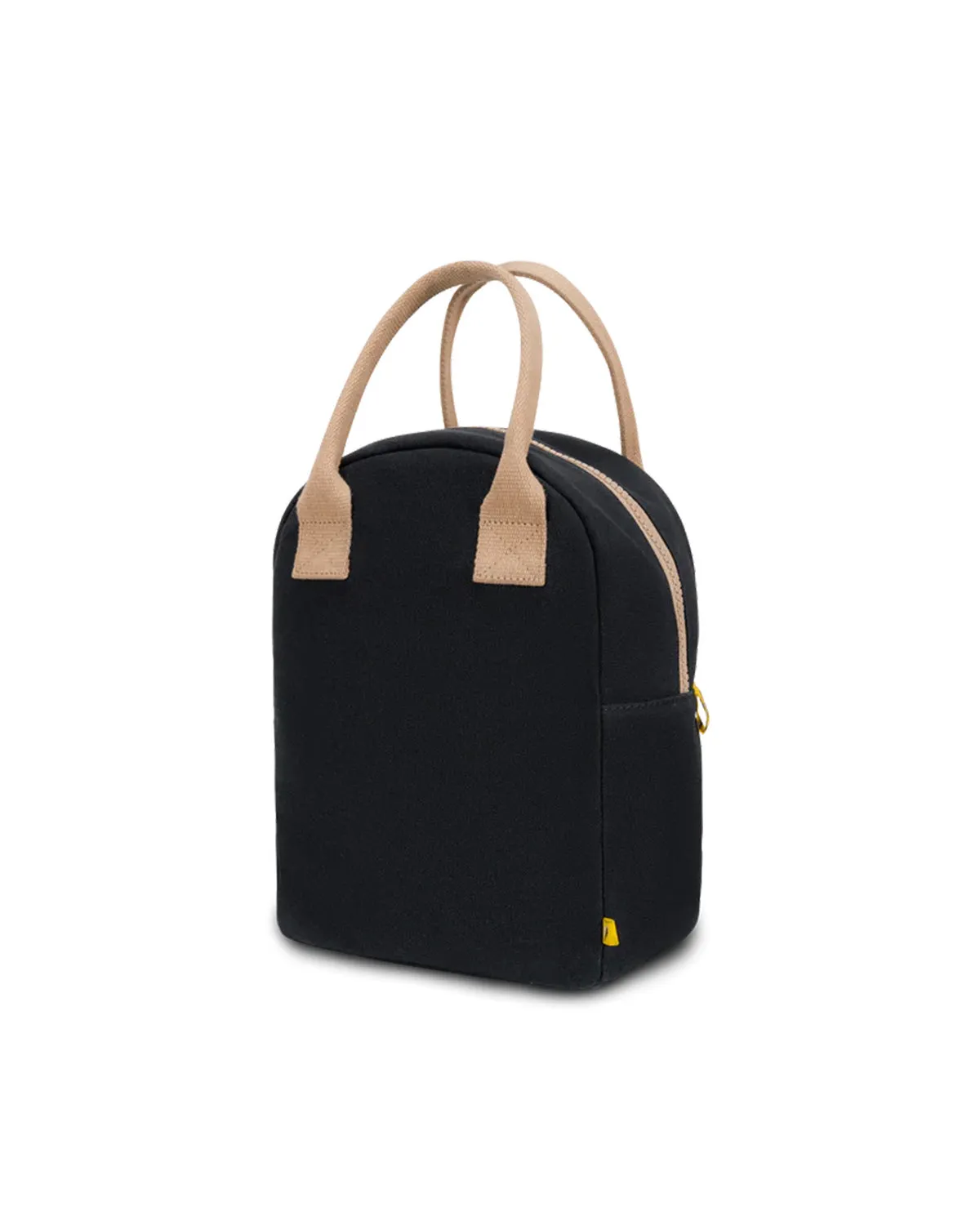 Organic Cotton Canvas Lunch Bag - Black <br> Fluf