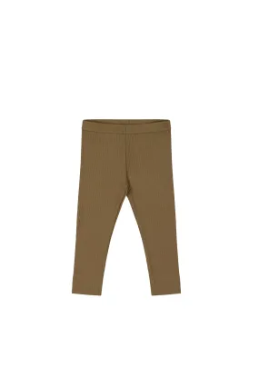 Organic Cotton Modal Elastane Legging - Crème Caramel