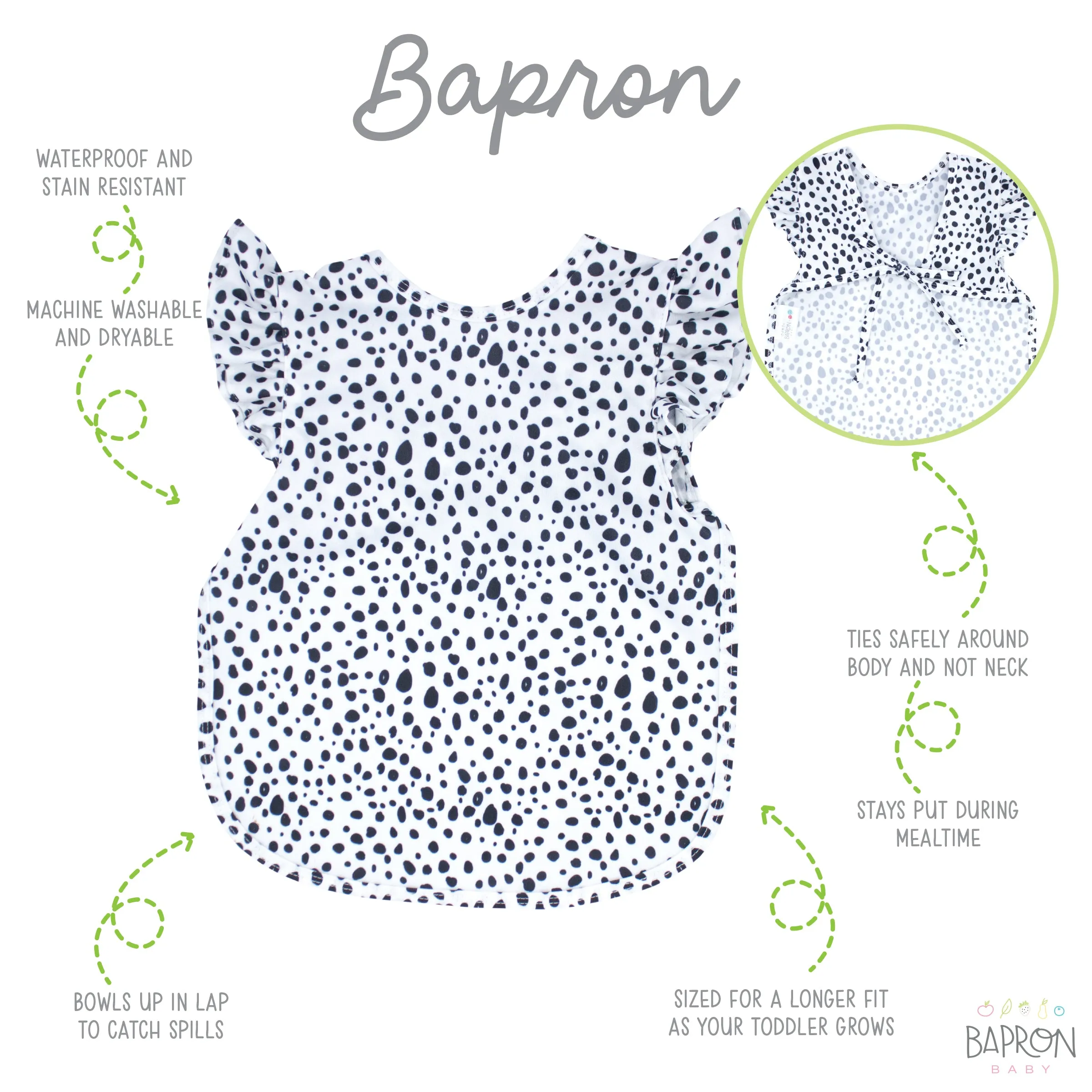 Organic Dot Flutter Bapron