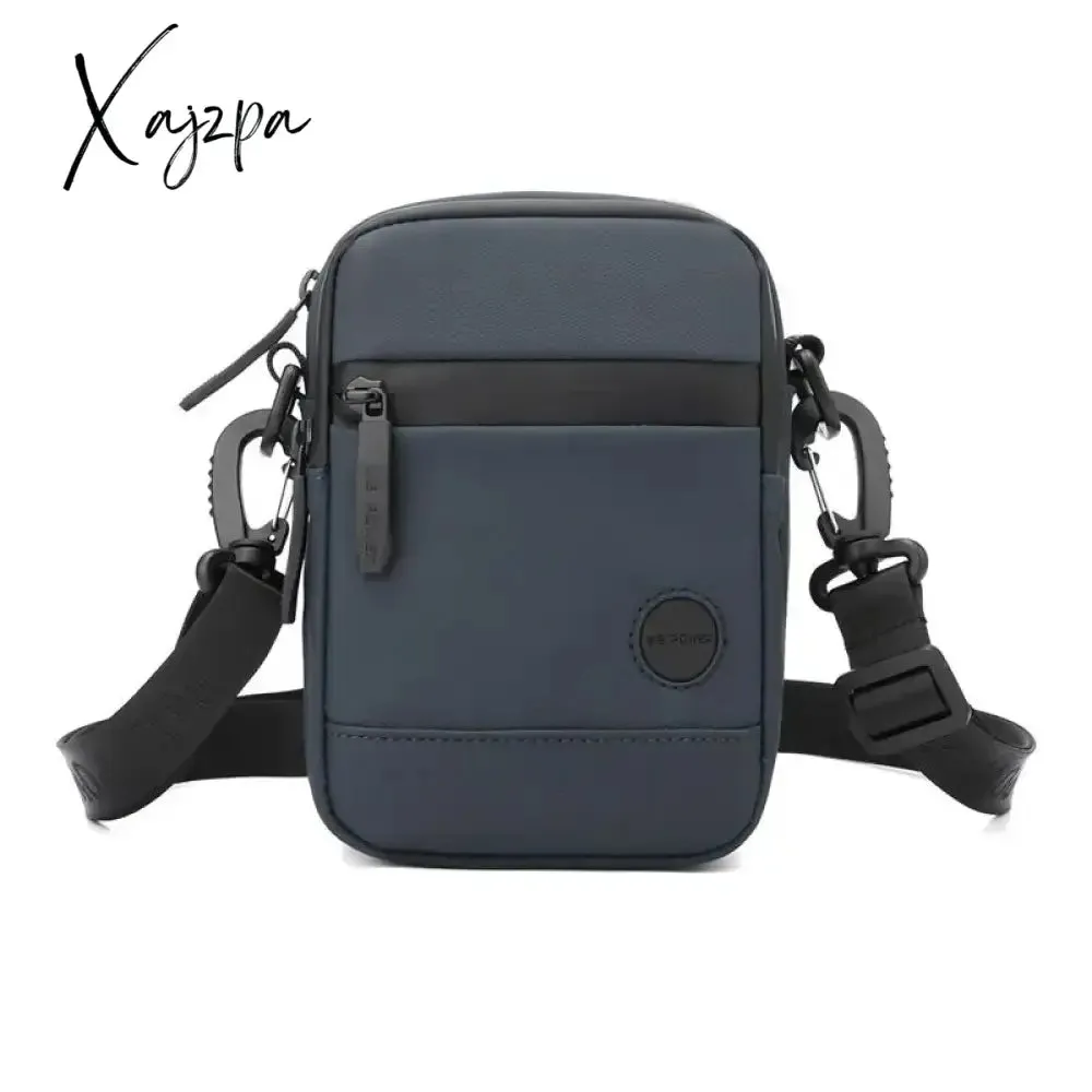 Outdoor Casual Men Single Shoulder Crossbody Bag Luxury Fashion Travel Mini Chest Bag Nylon Fanny Pack USB Headphone Jack