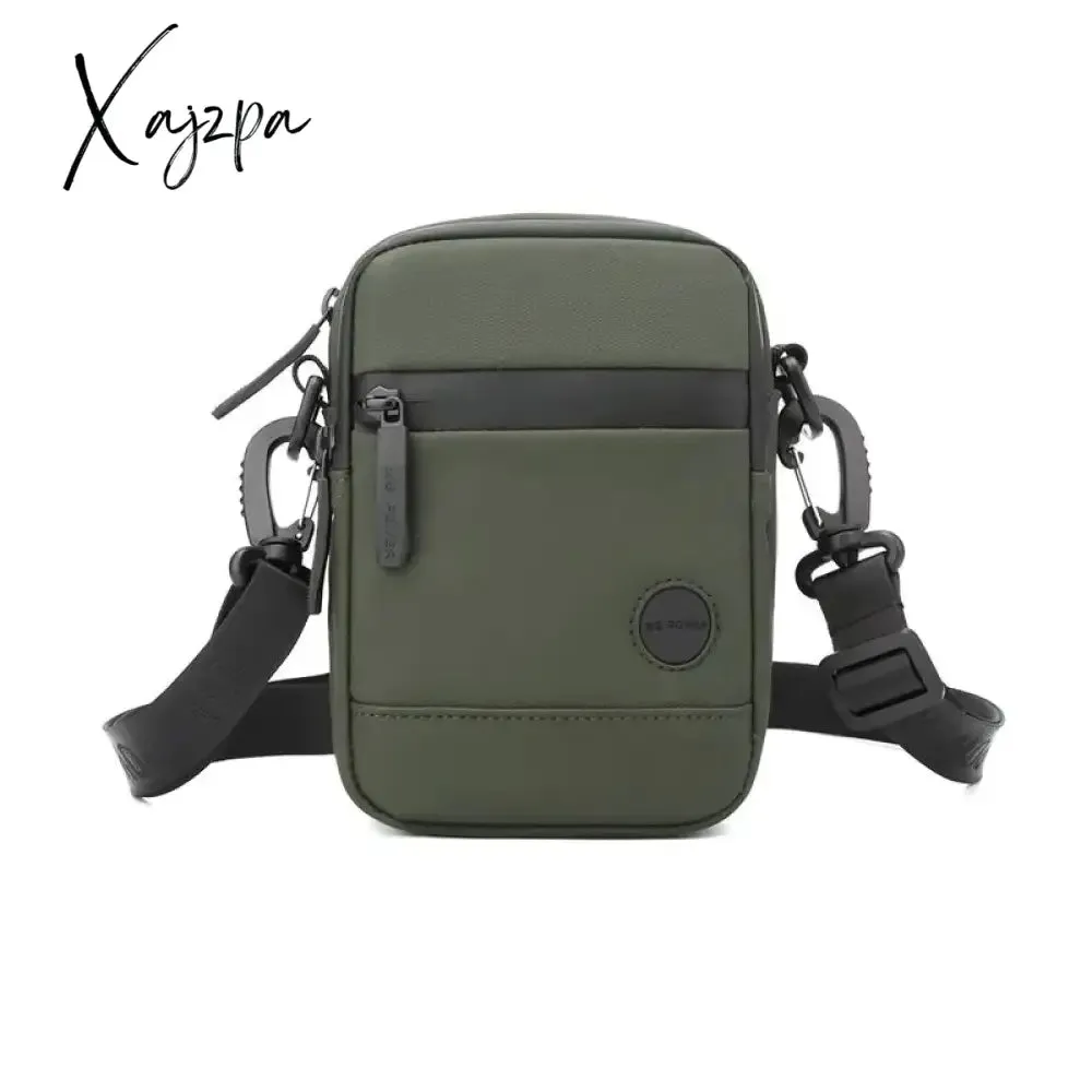 Outdoor Casual Men Single Shoulder Crossbody Bag Luxury Fashion Travel Mini Chest Bag Nylon Fanny Pack USB Headphone Jack