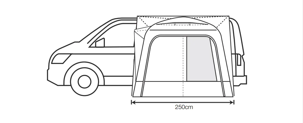 Outdoor Revolution Cayman Midi Air Low Inflatable Drive Away Awning