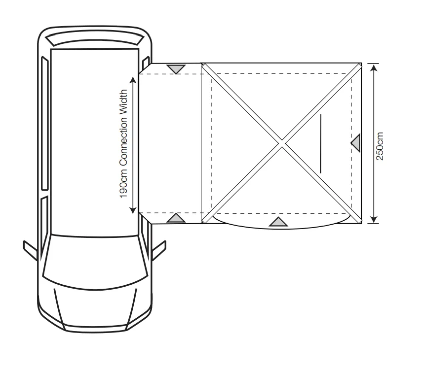 Outdoor Revolution Cayman Midi Air Low Inflatable Drive Away Awning