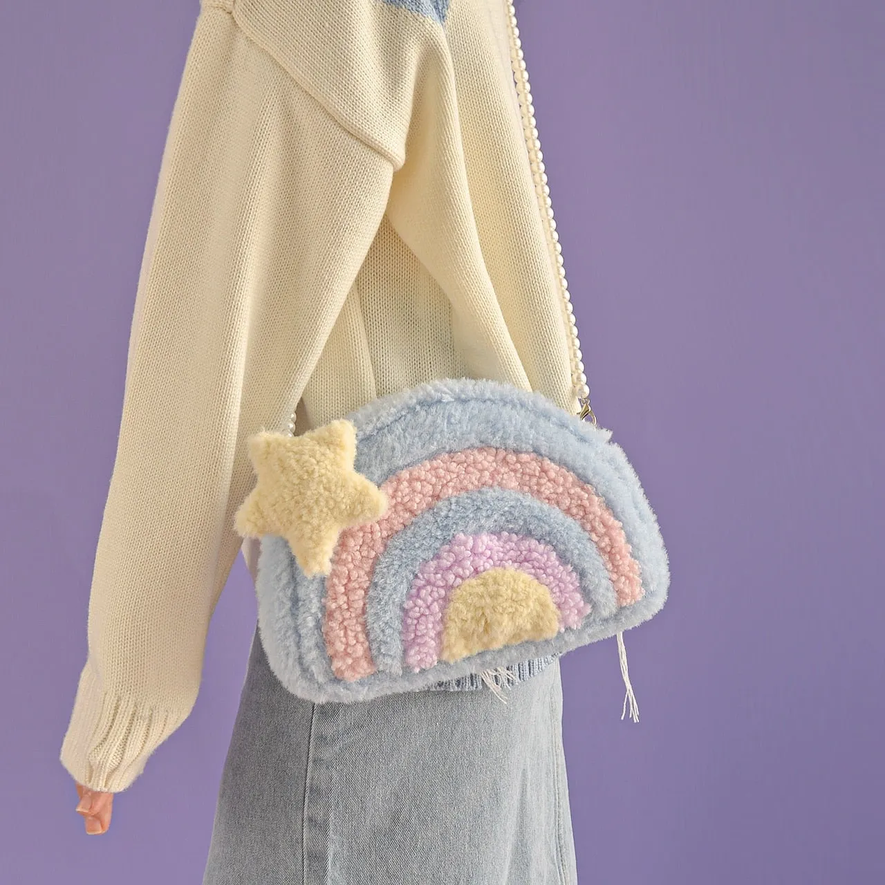 Pastel Rainbow Cloud Purse