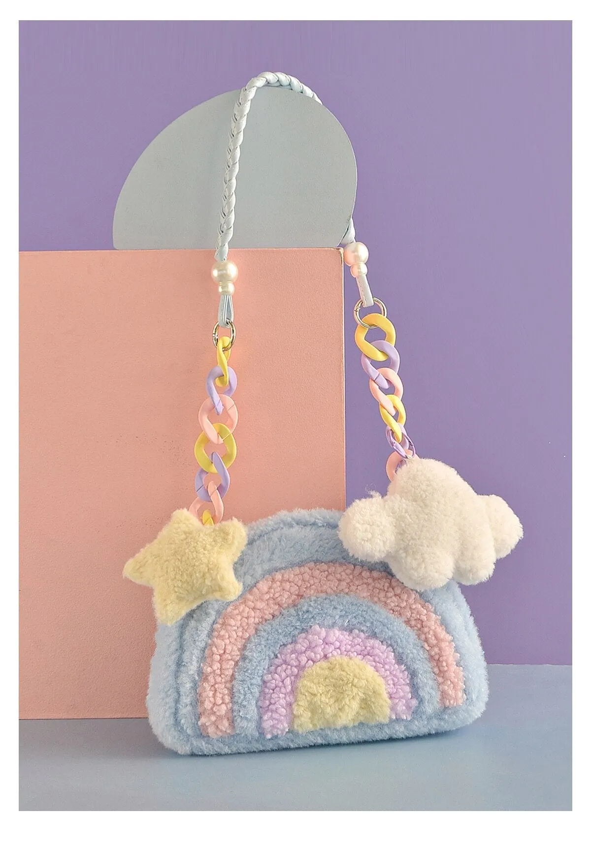 Pastel Rainbow Cloud Purse