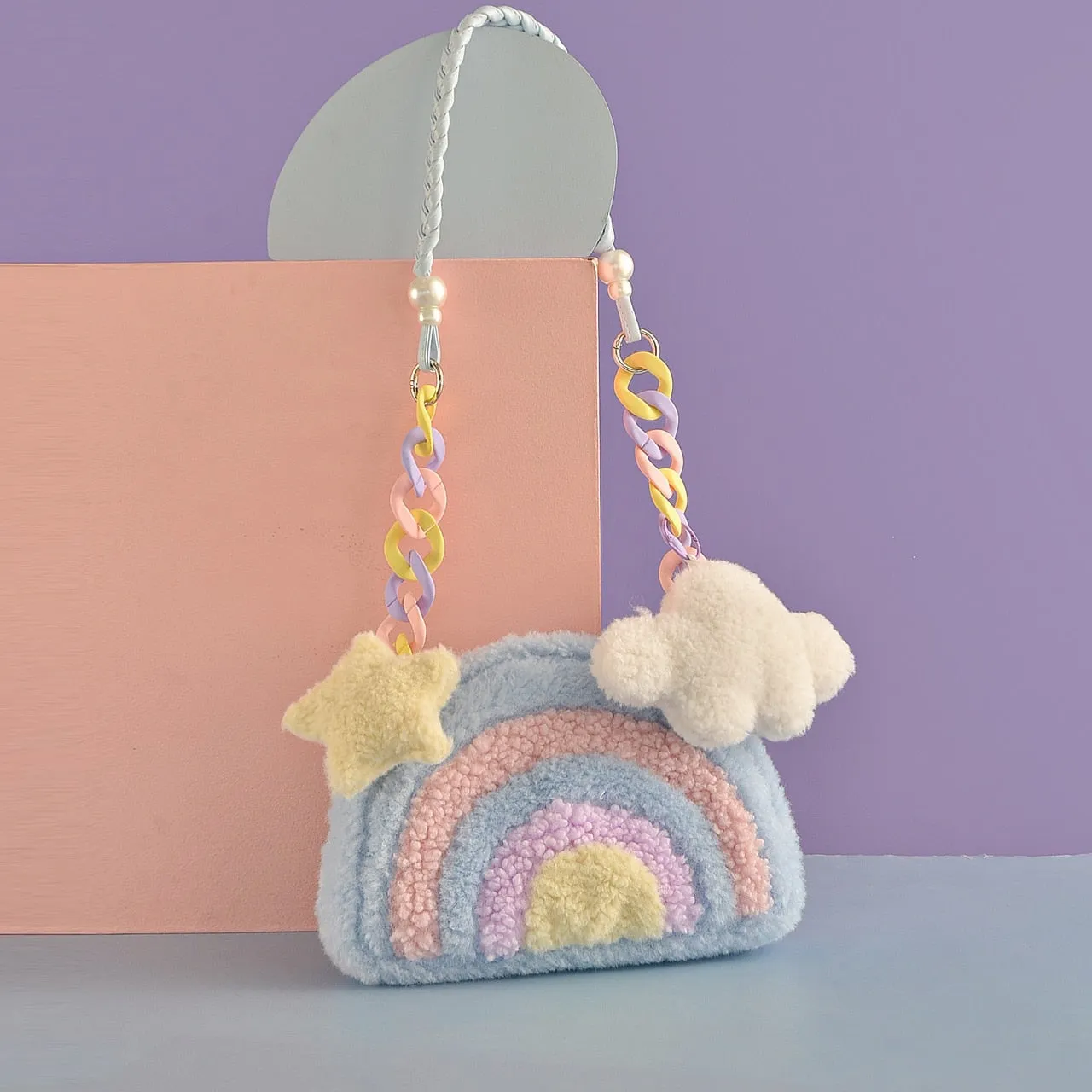 Pastel Rainbow Cloud Purse