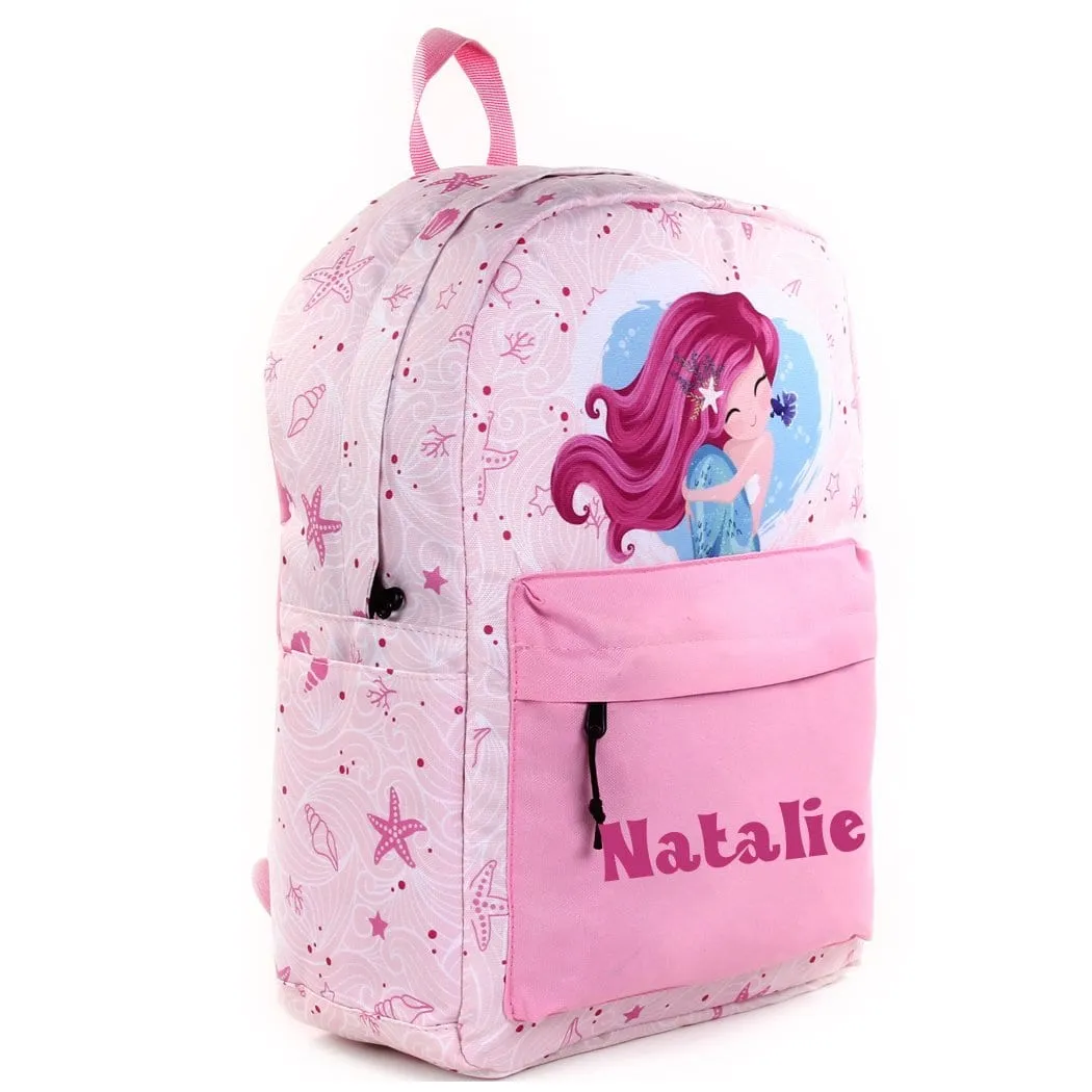 Personalized School Backpack or Lunch Bag - Mermaid