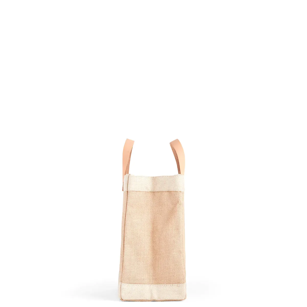 Petite Market Bag in Natural Bouquet with Glass Vase by Amy Logsdon