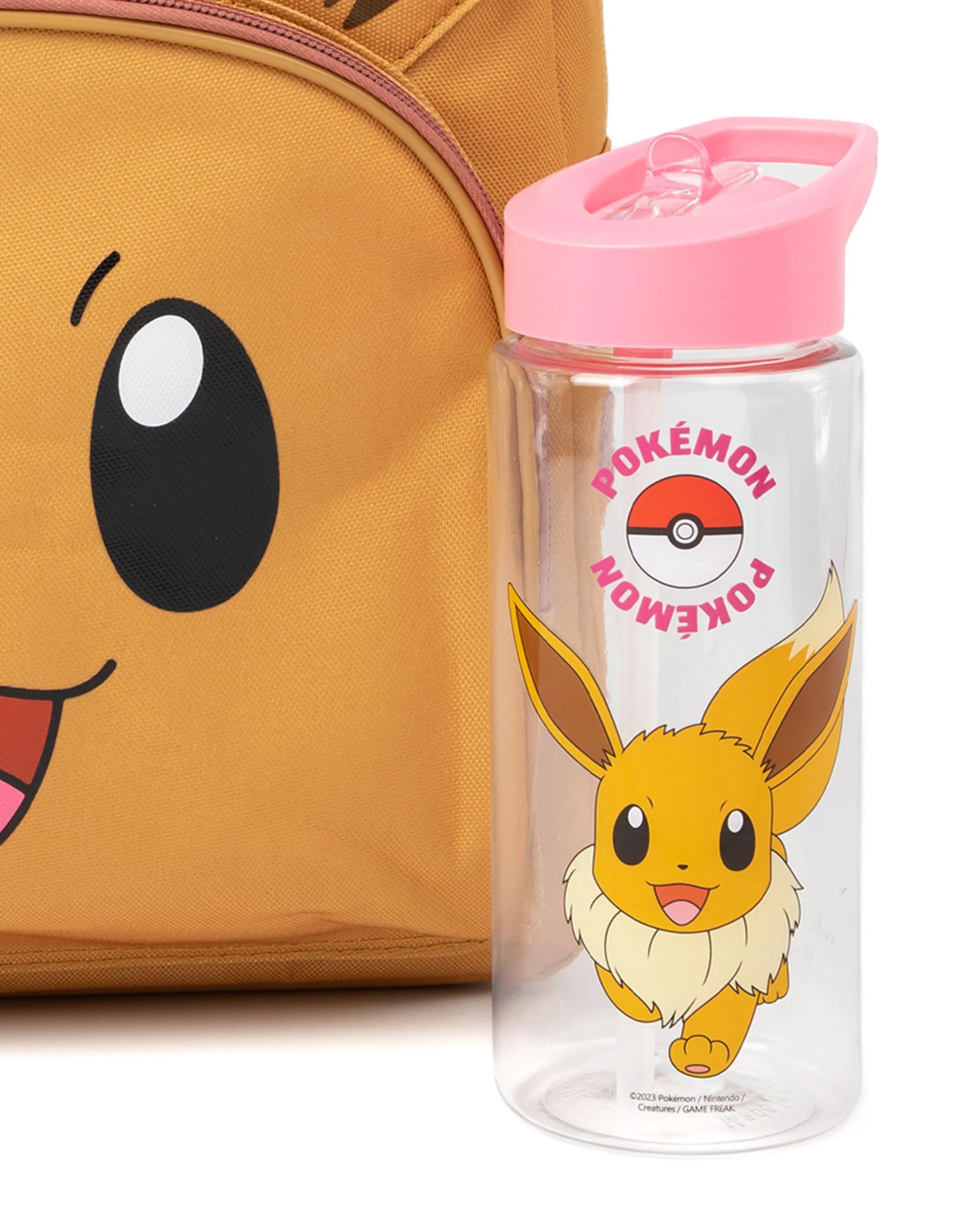 Pokemon Eevee 4 Piece Backpack Bottle Lunch Bag Pencil Case Set