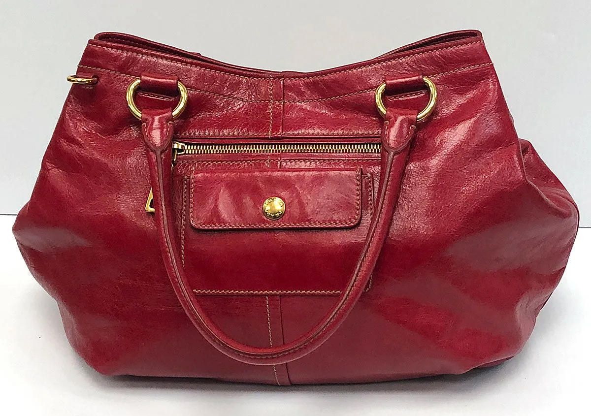 Prada Rosso Vitello Shine Shopping Bag BN1777