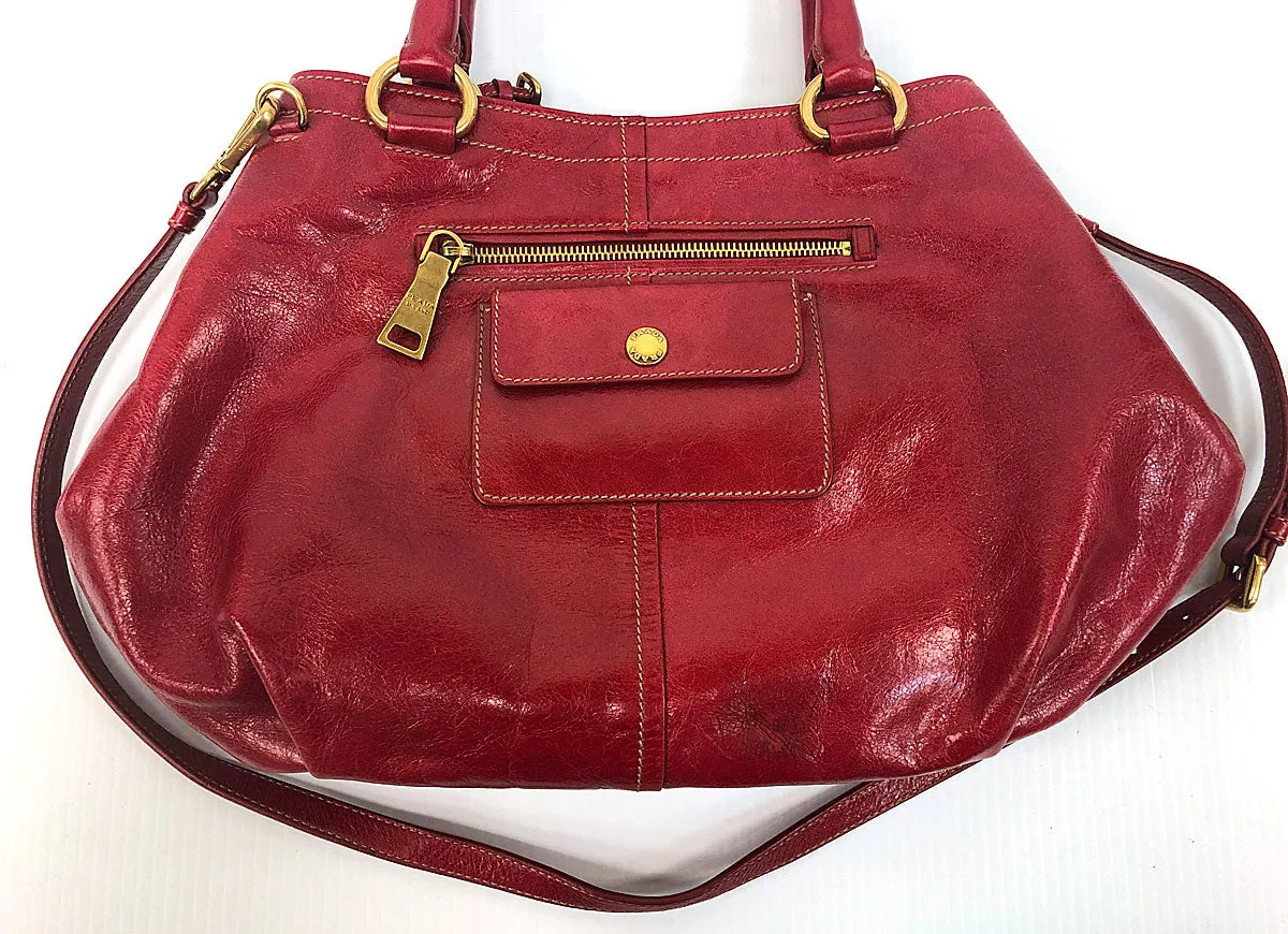 Prada Rosso Vitello Shine Shopping Bag BN1777