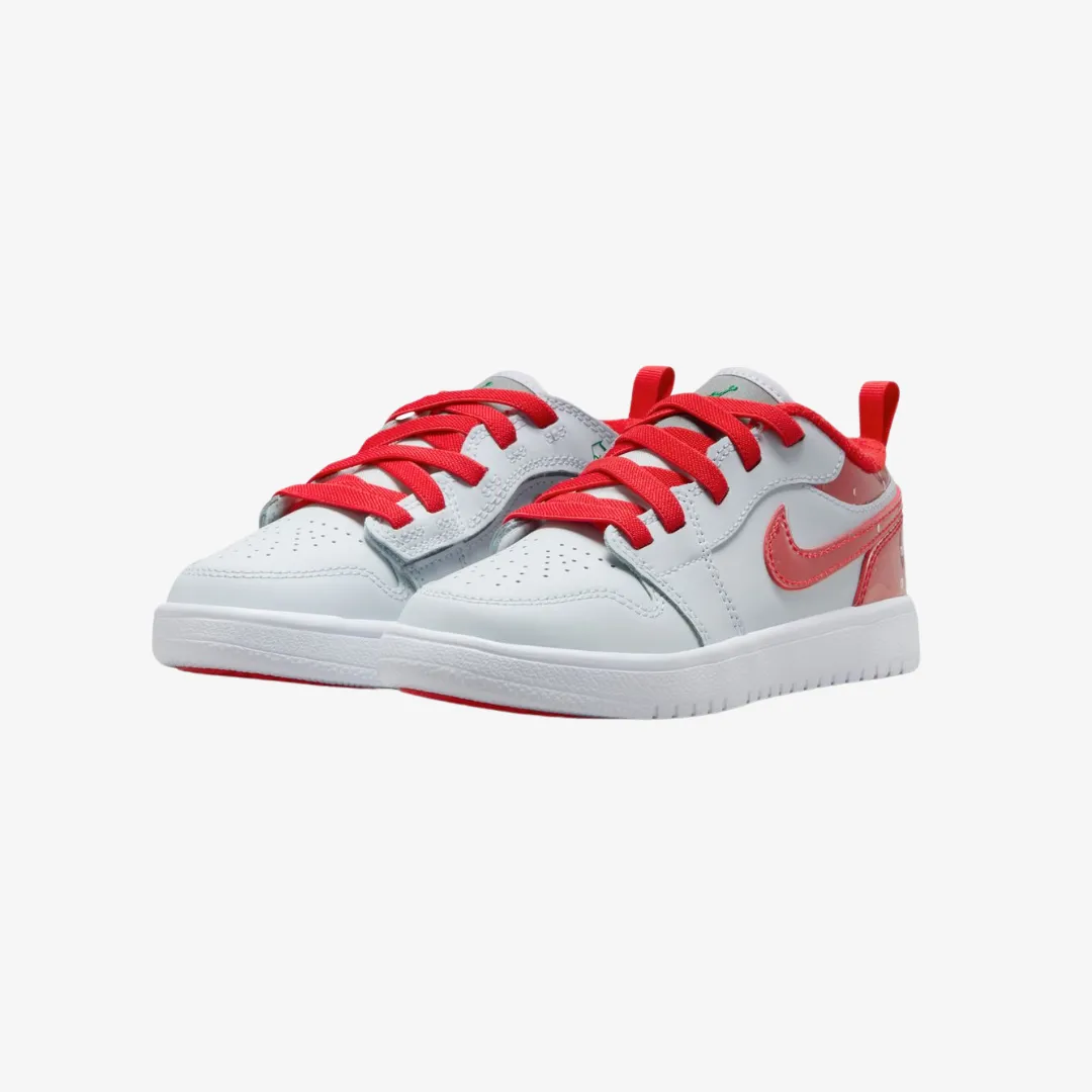 preschool jordan 1 low alt se (football grey/university red)