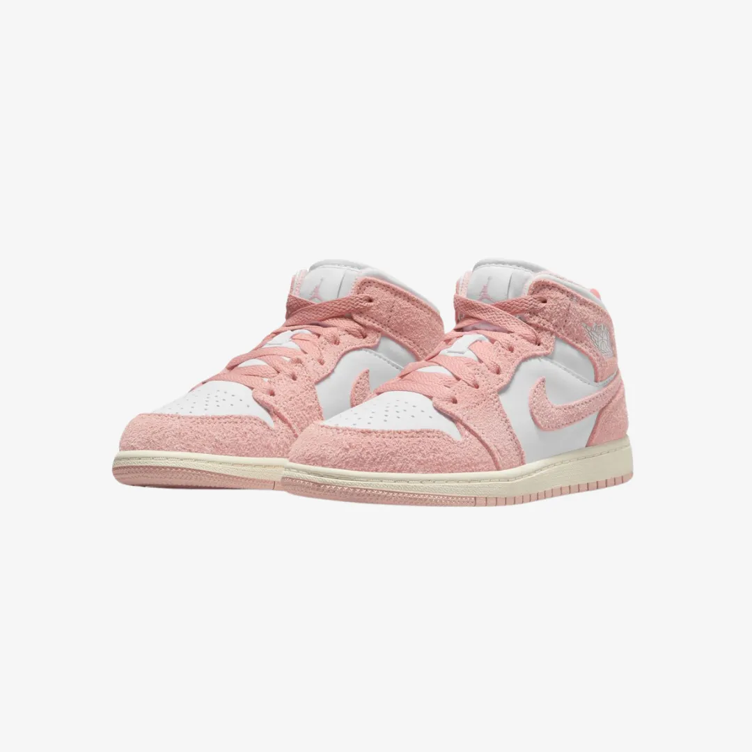 preschool jordan 1 mid se (white/legend pink-sail)