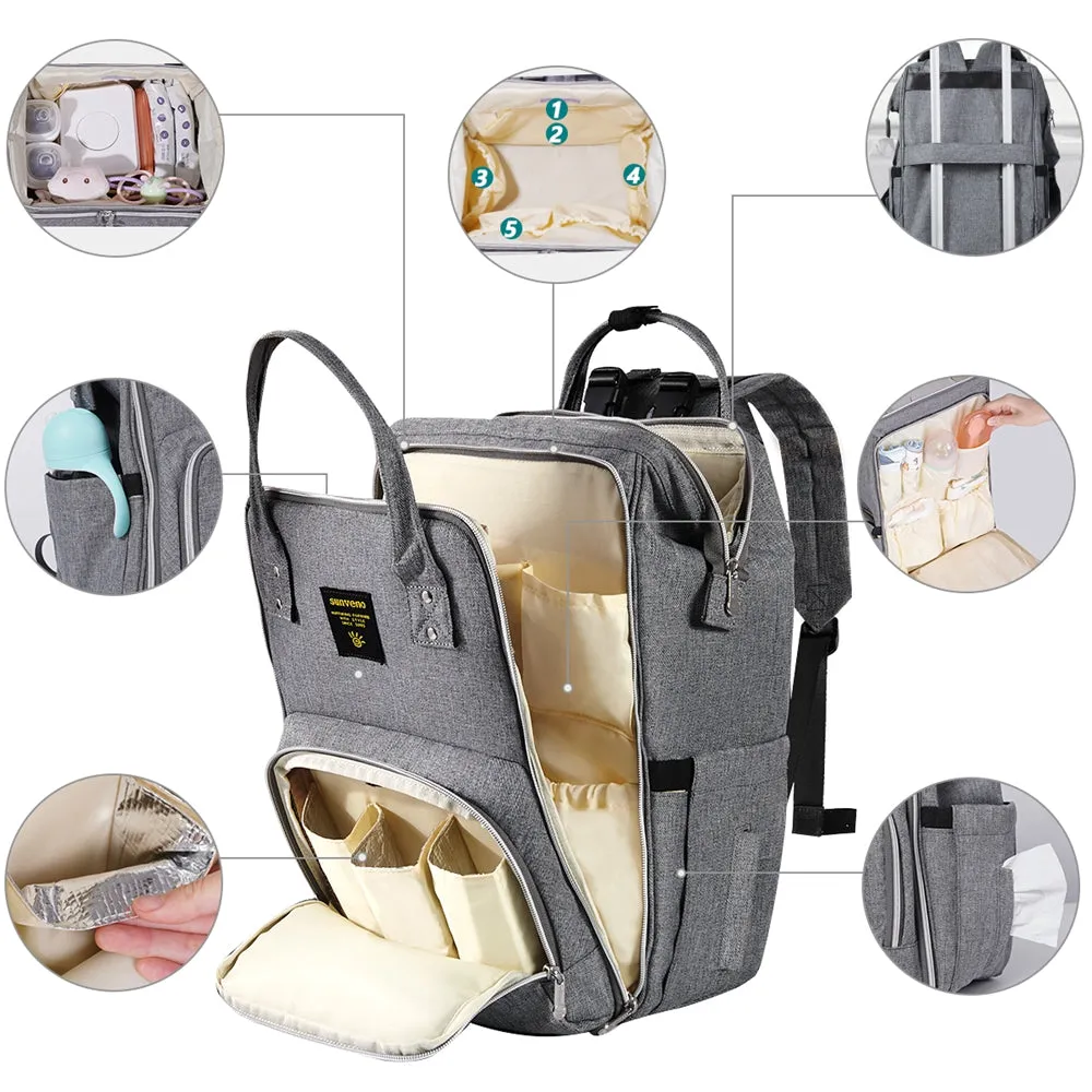 Primary Core Pocket Open Wide Diaper Backpack