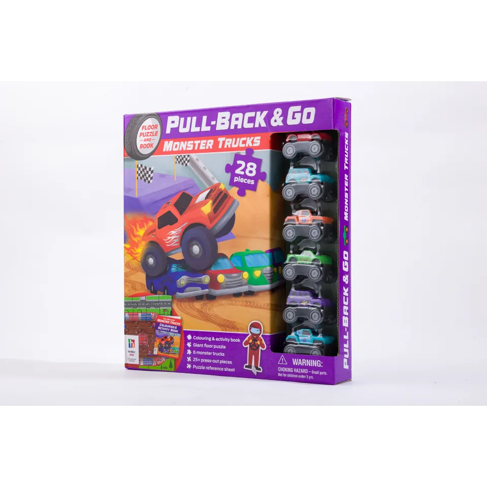 Pull-Back-And-Go Jigsaw: Monster Trucks