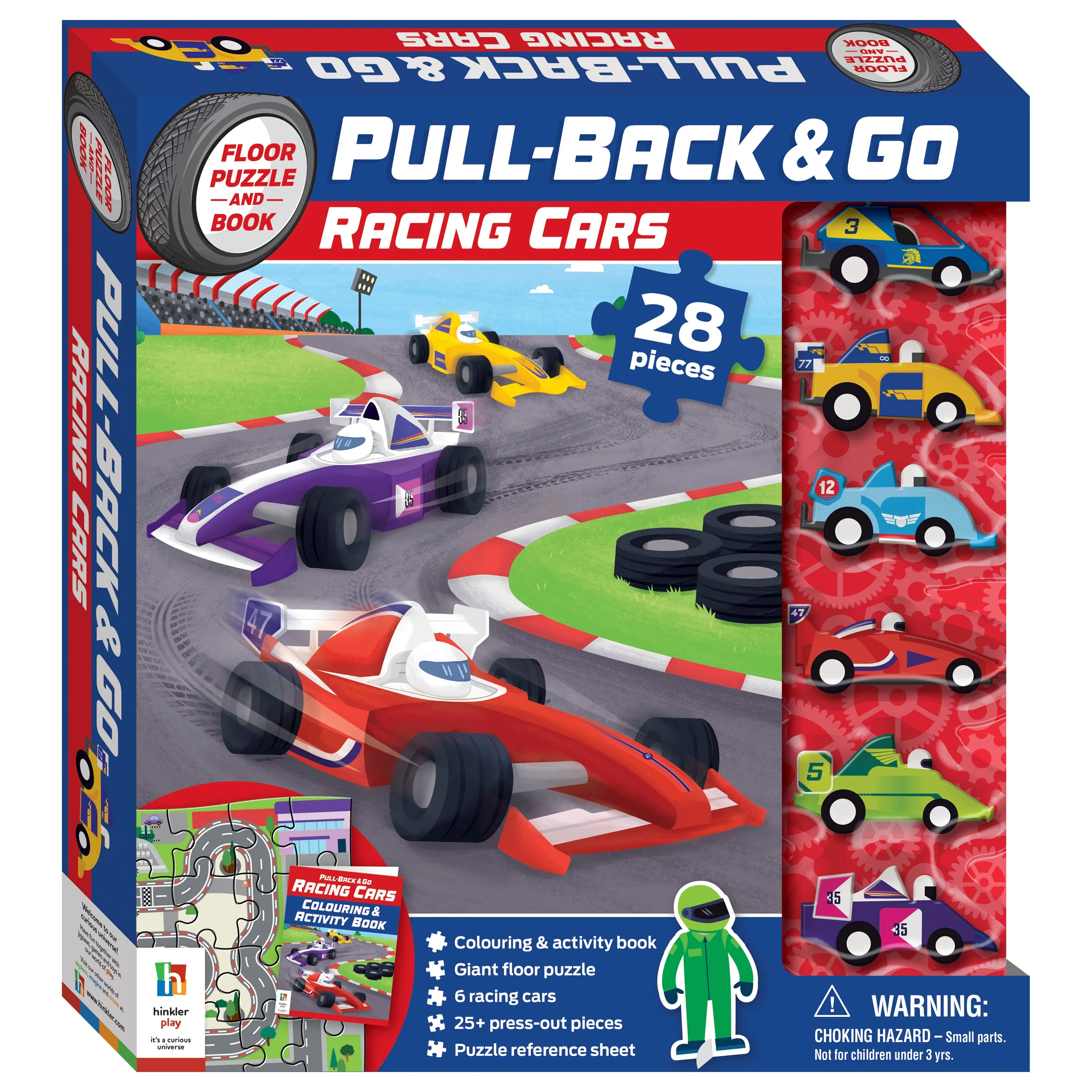 Pull-Back-And-Go Jigsaw: Racing Cars